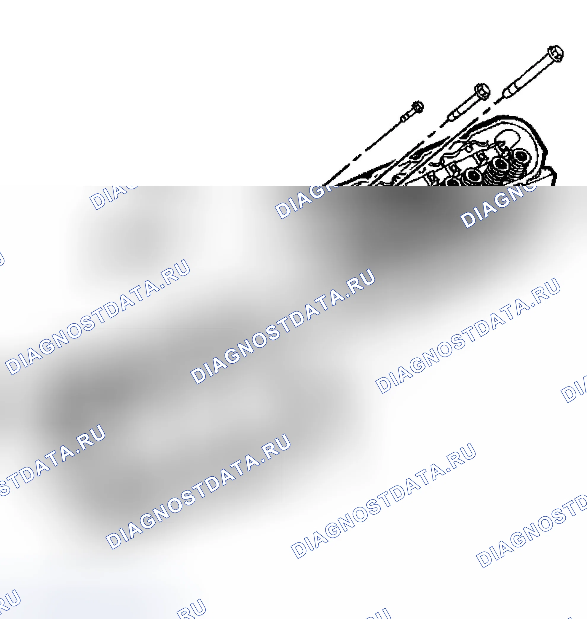 Рис. 485: Снятие головки цилиндров - слева. Chevrolet Suburban K2500 GMT800