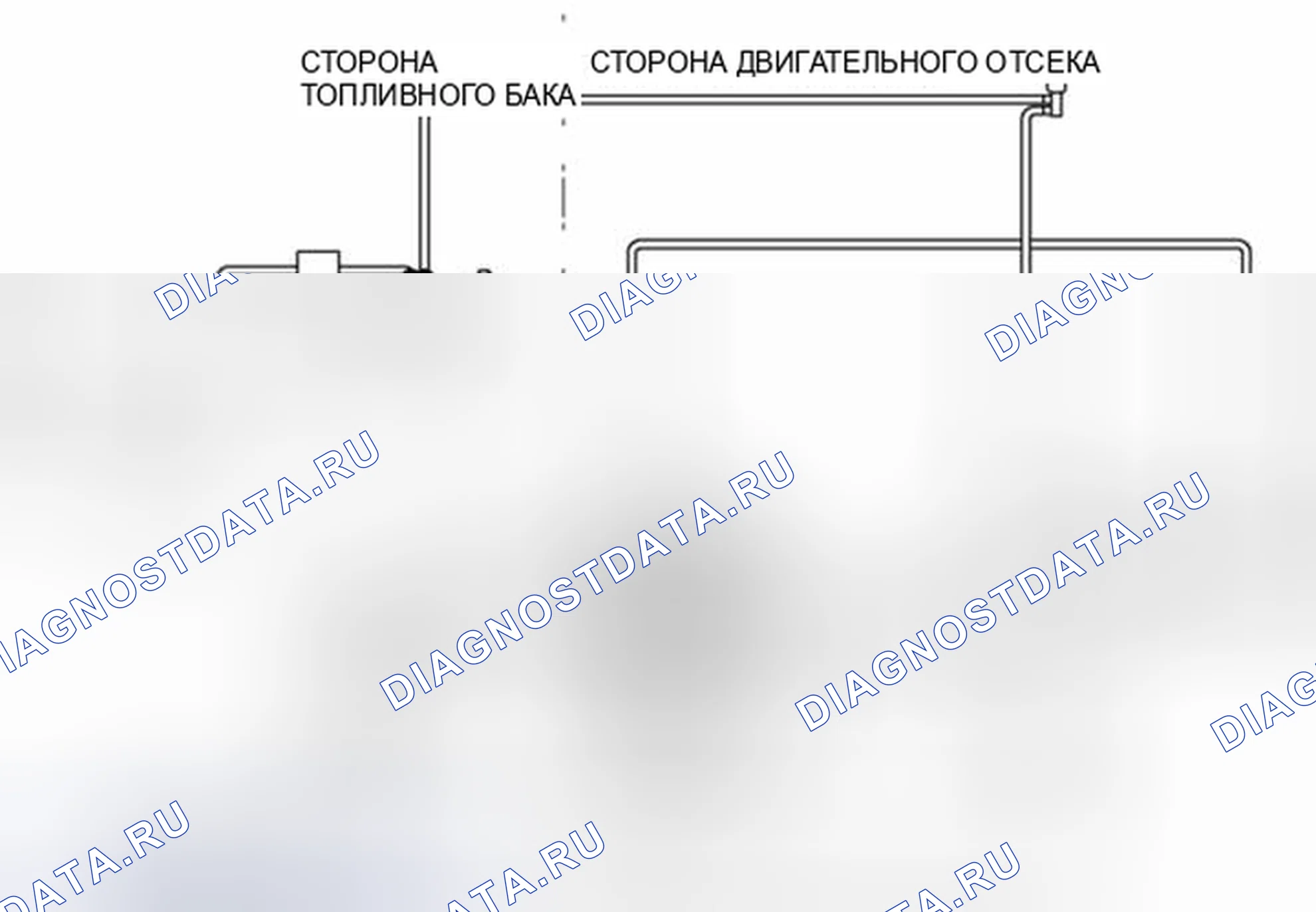 Рис. 23: Расположение быстроразъемных соединителей типа A и B - схема эмиссионной системы. Audi Q8 I