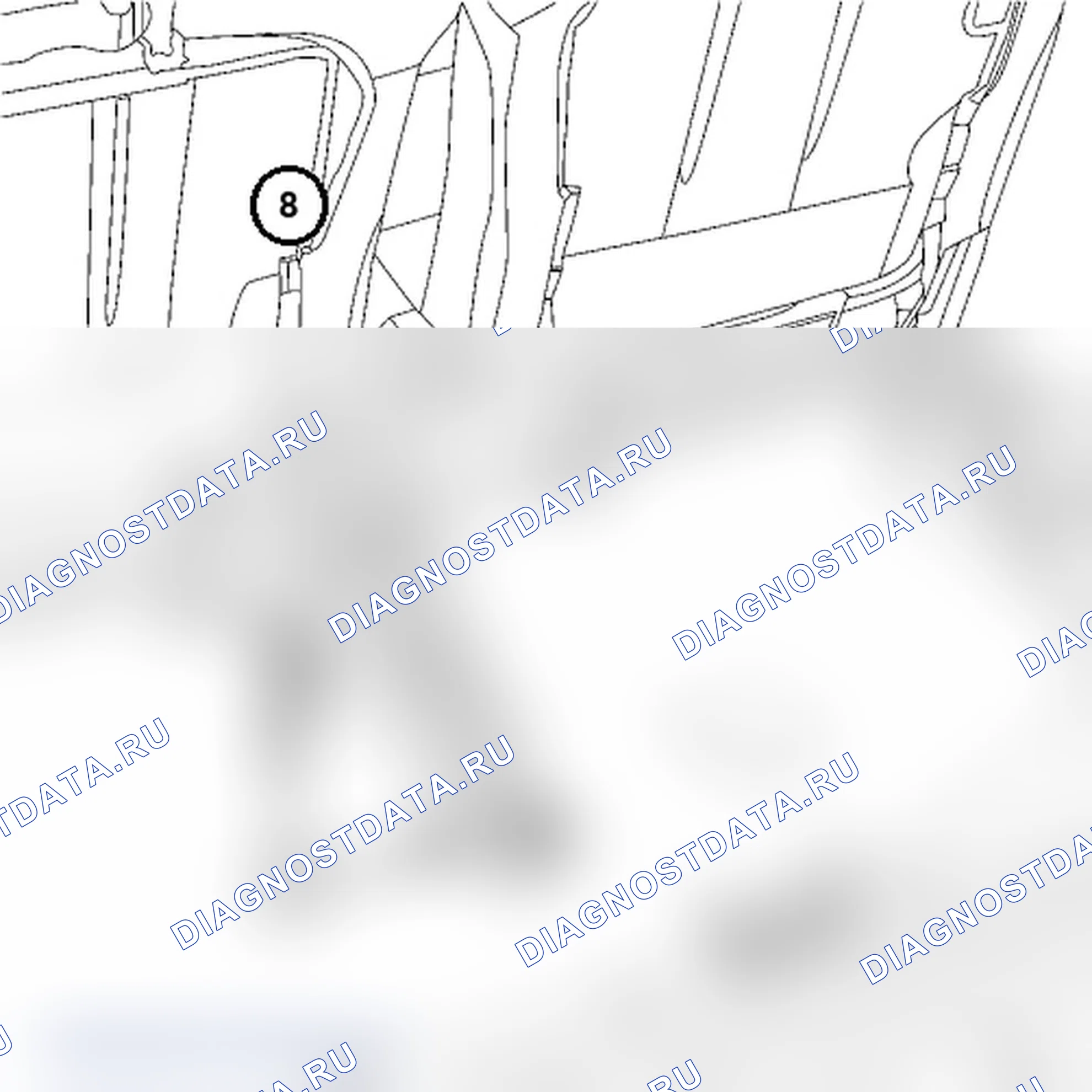 Заднее сиденье второго ряда в сборе. Renault Scenic III