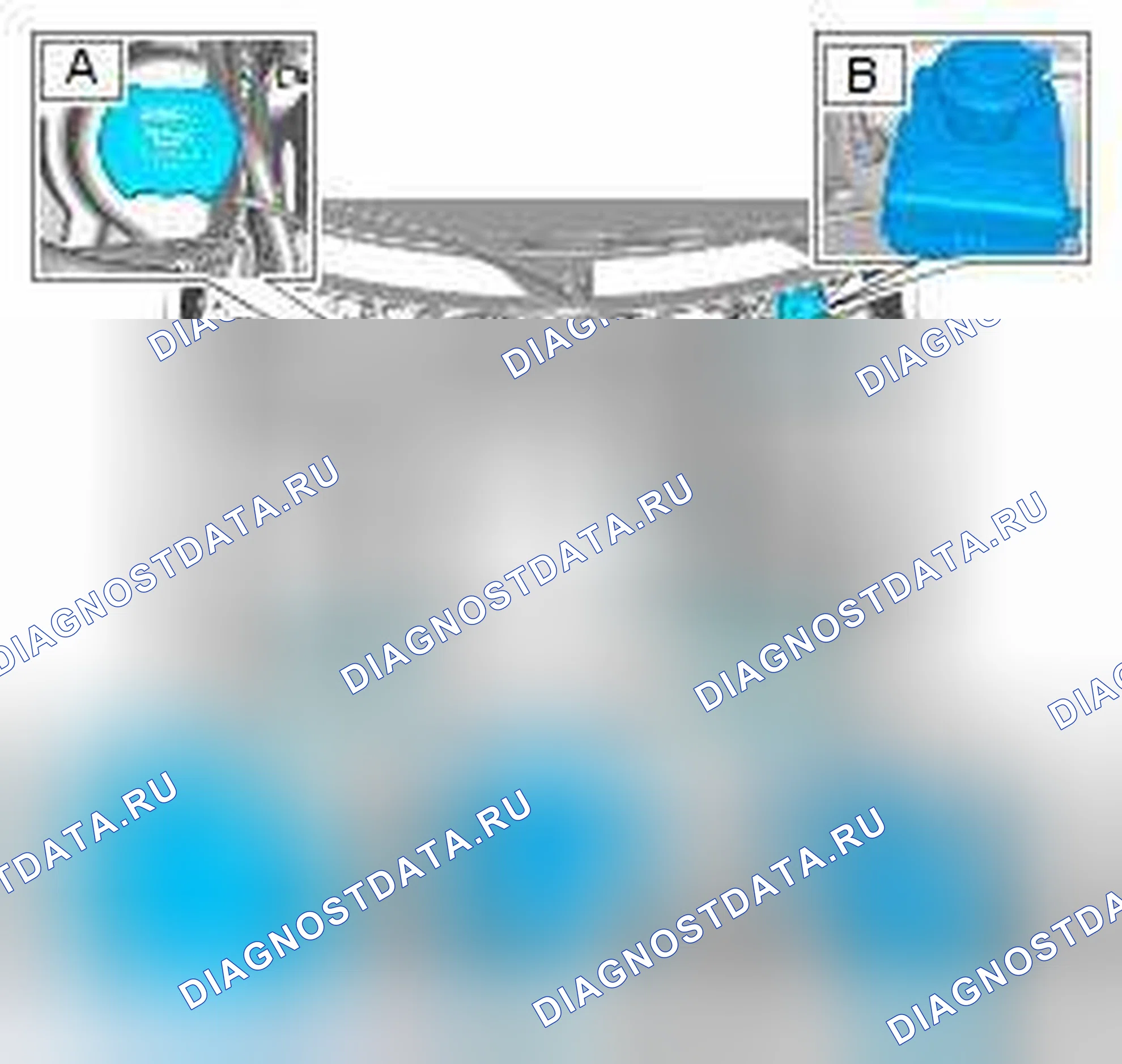 Рис. 1: ВИД ПОД КАПОТОМ (UNDERBONNET) - 5,0 Л NA. Land Rover Range Rover III рестайлинг 2