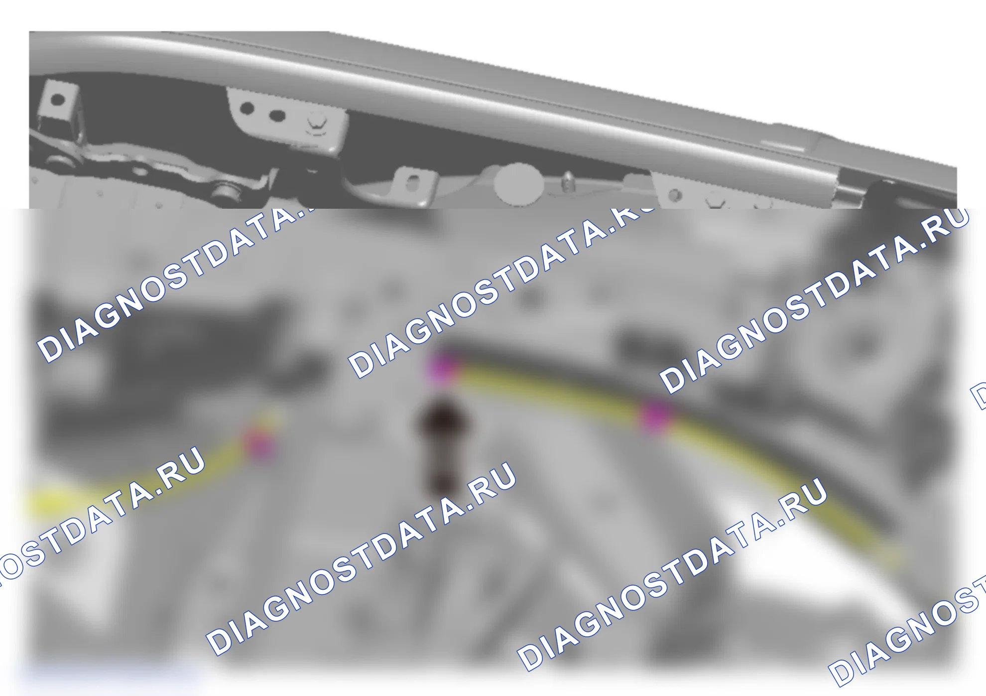 Как снять и установить тягу замка капота двигателя — Wey V9X. Wey V9X I