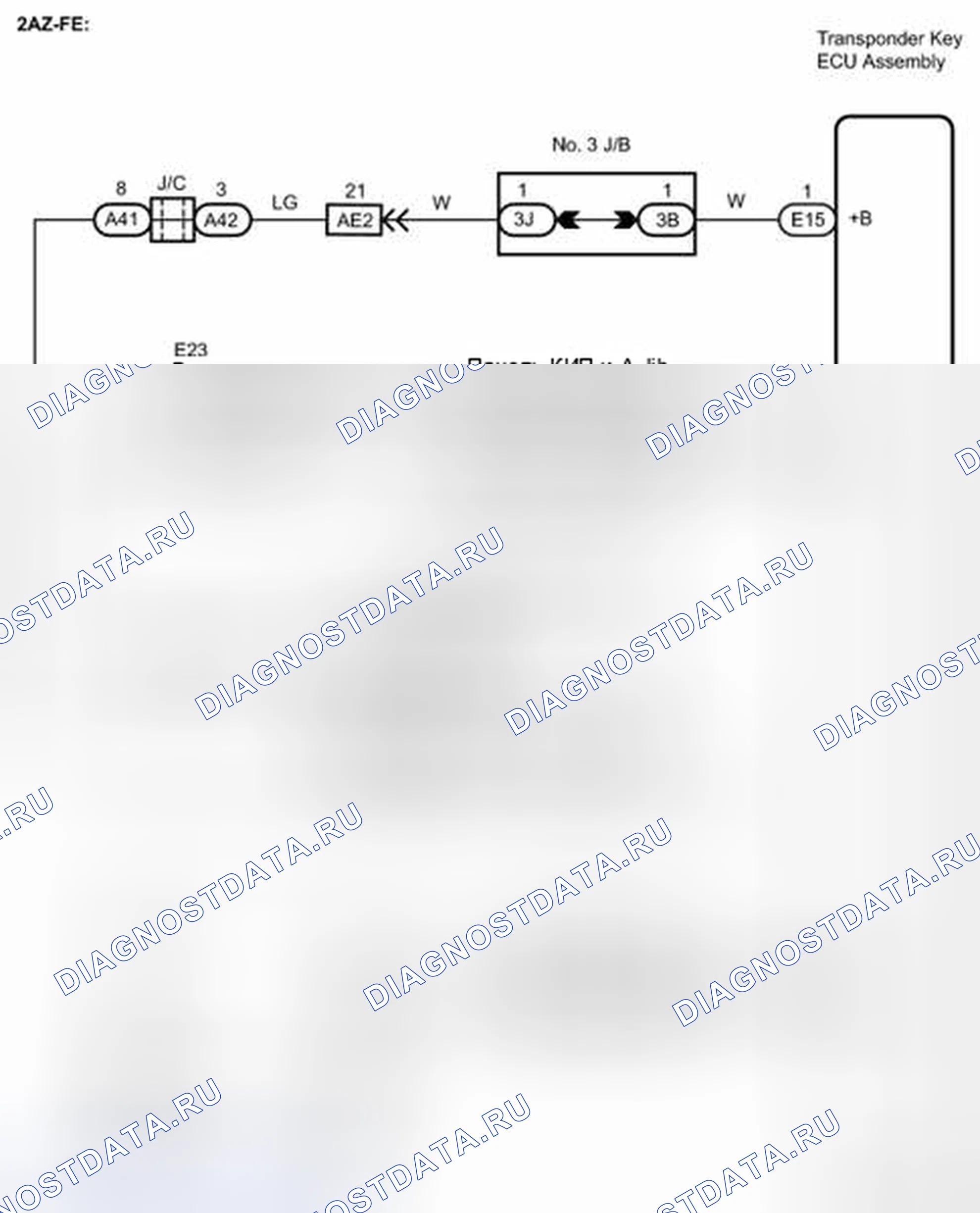 Рис. 16: электросхема. Toyota Camry XV40