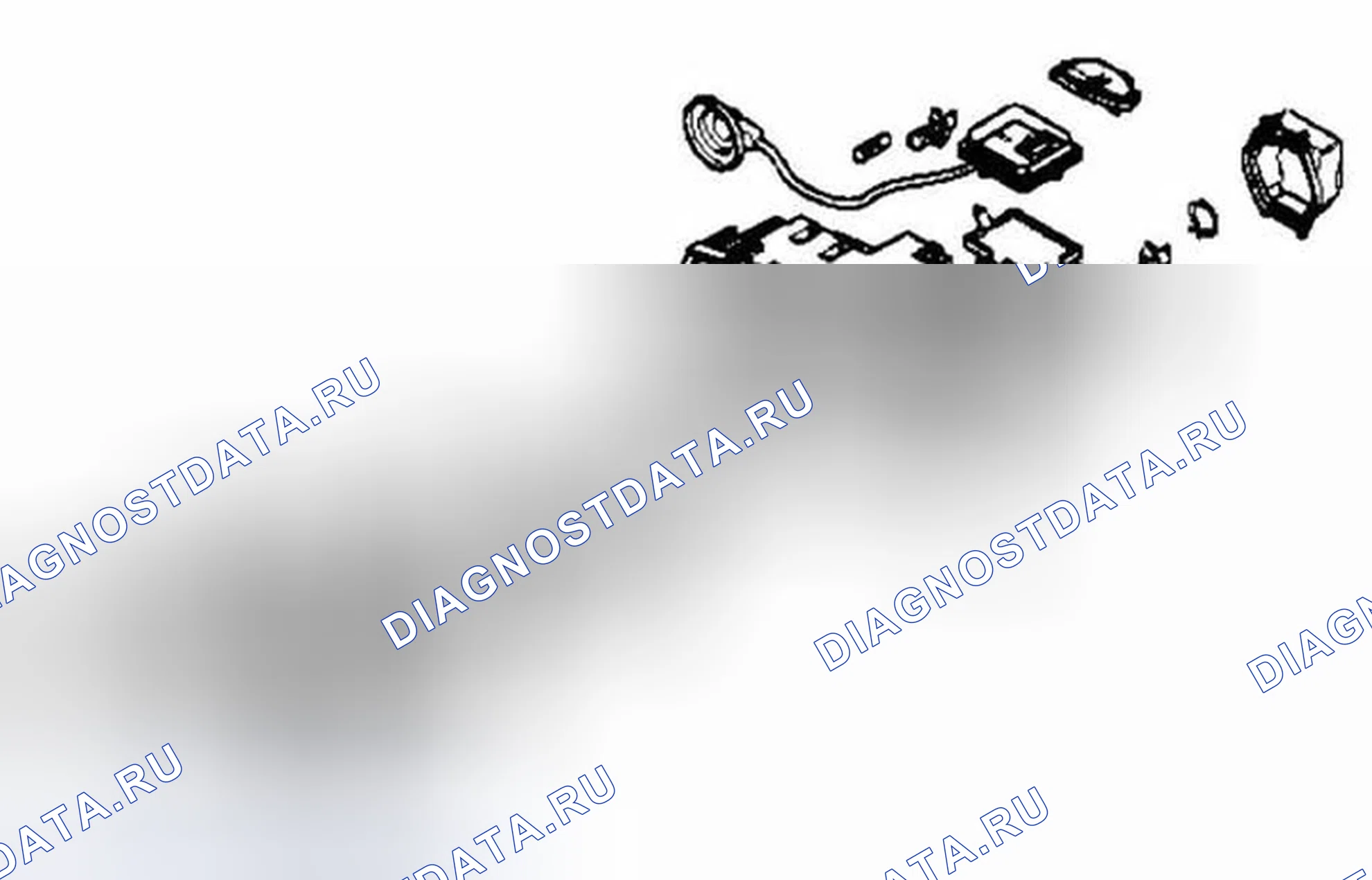 Рис. 136: Компоненты сборки ксеноновой фары. BMW X5 E53