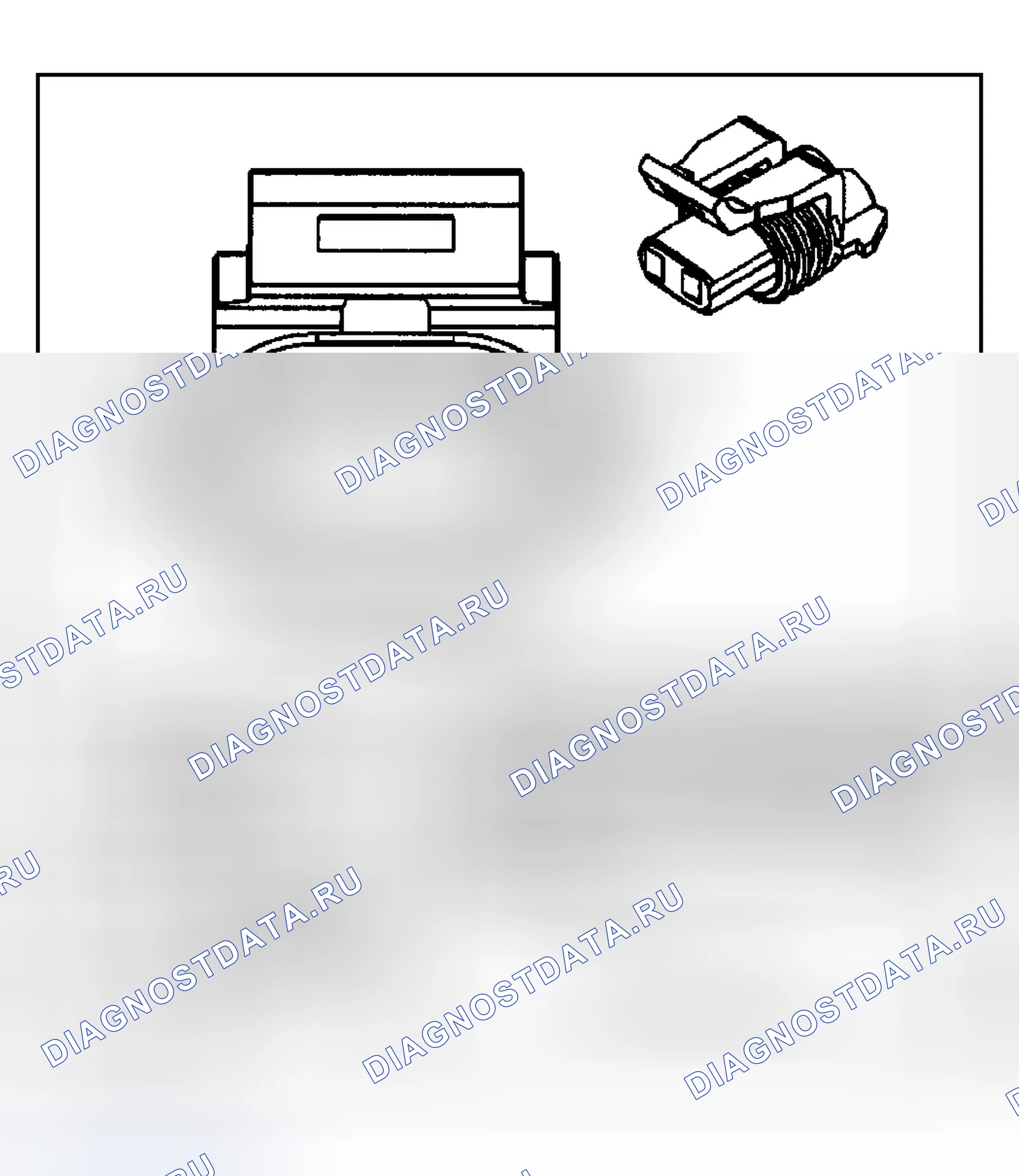 Рис. 12: Вид с торца соединителя звуковые сигналы. GMC Sierra 2500 