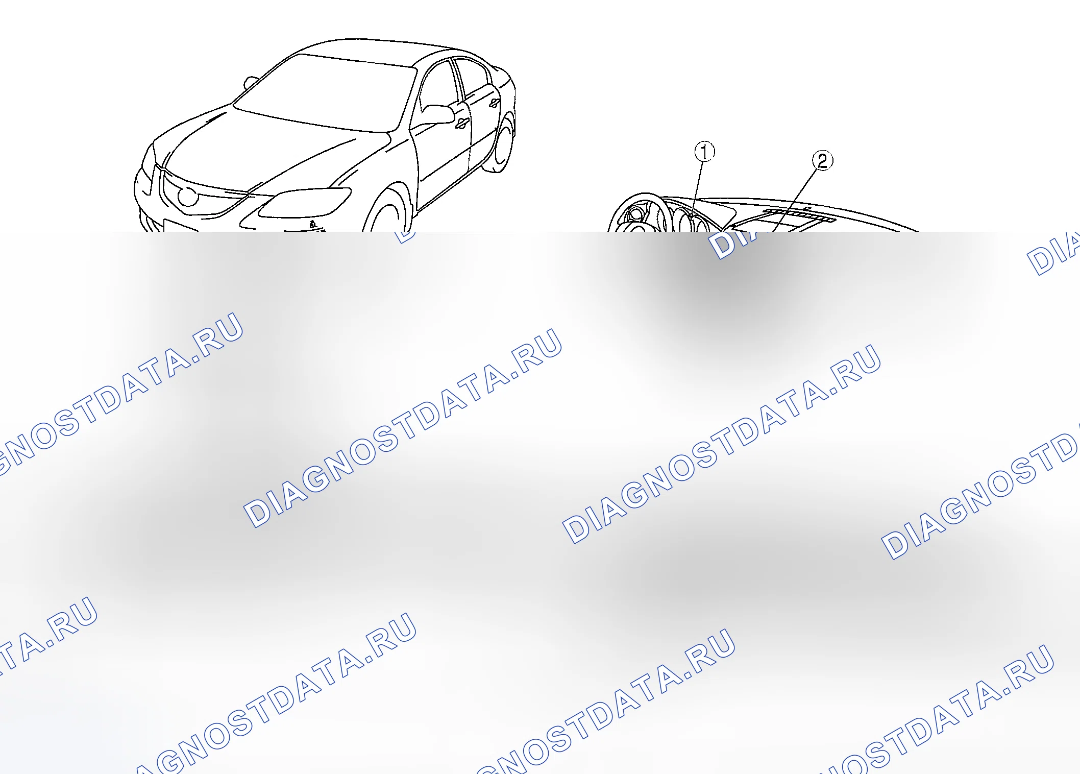 Рис. 1: УКАЗАТЕЛЬ МЕСТОПОЛОЖЕНИЯ КИП / ДРАЙВЕРА. Honda CR-V III рестайлинг