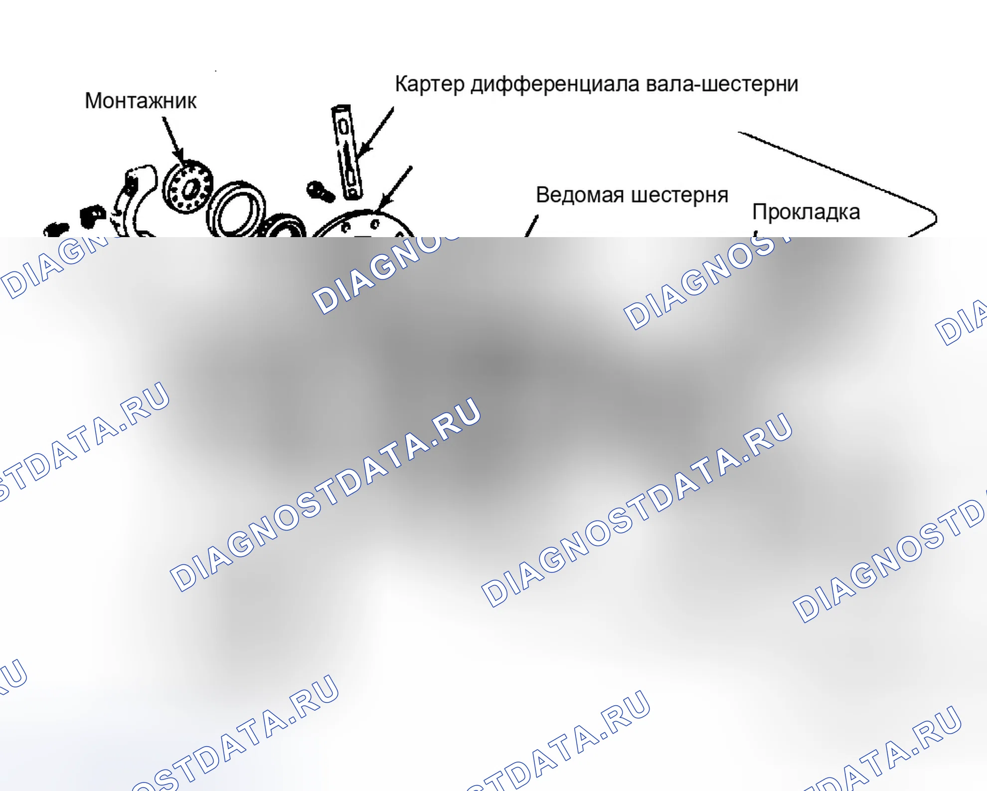 Рис. 5: Демонтаж (левая полуось). Dodge Dakota 
