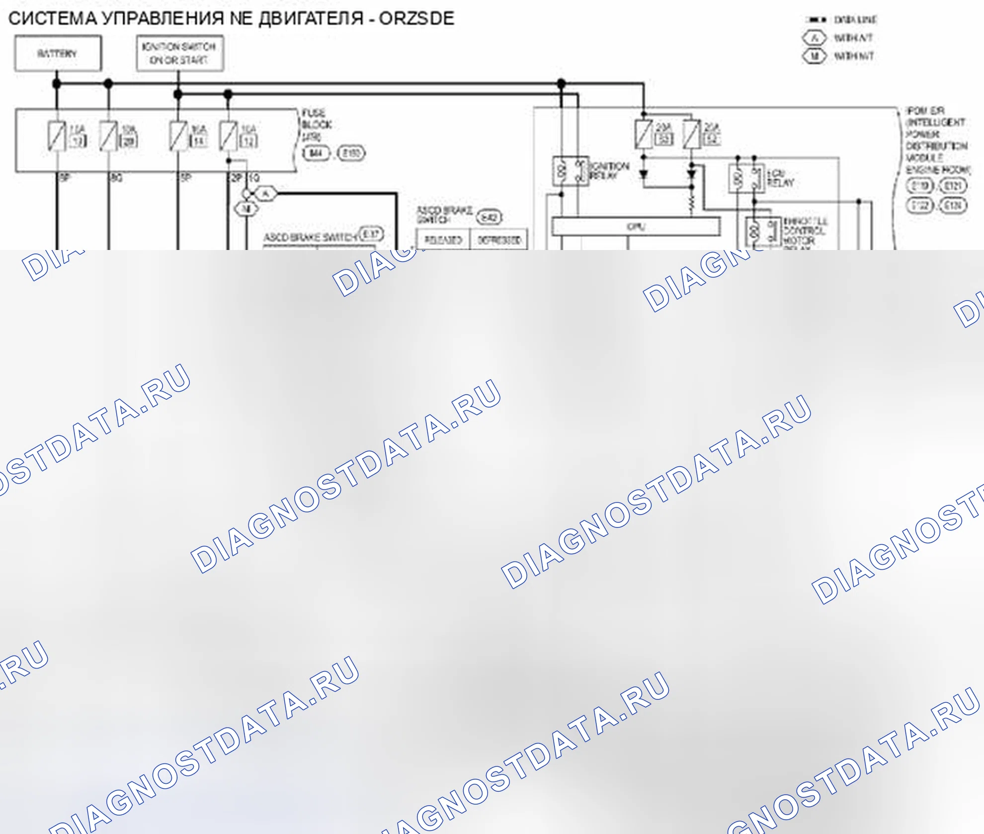 Рис. 62: Система управления двигателем: электросхема [QR25DE]. Suzuki Equator I