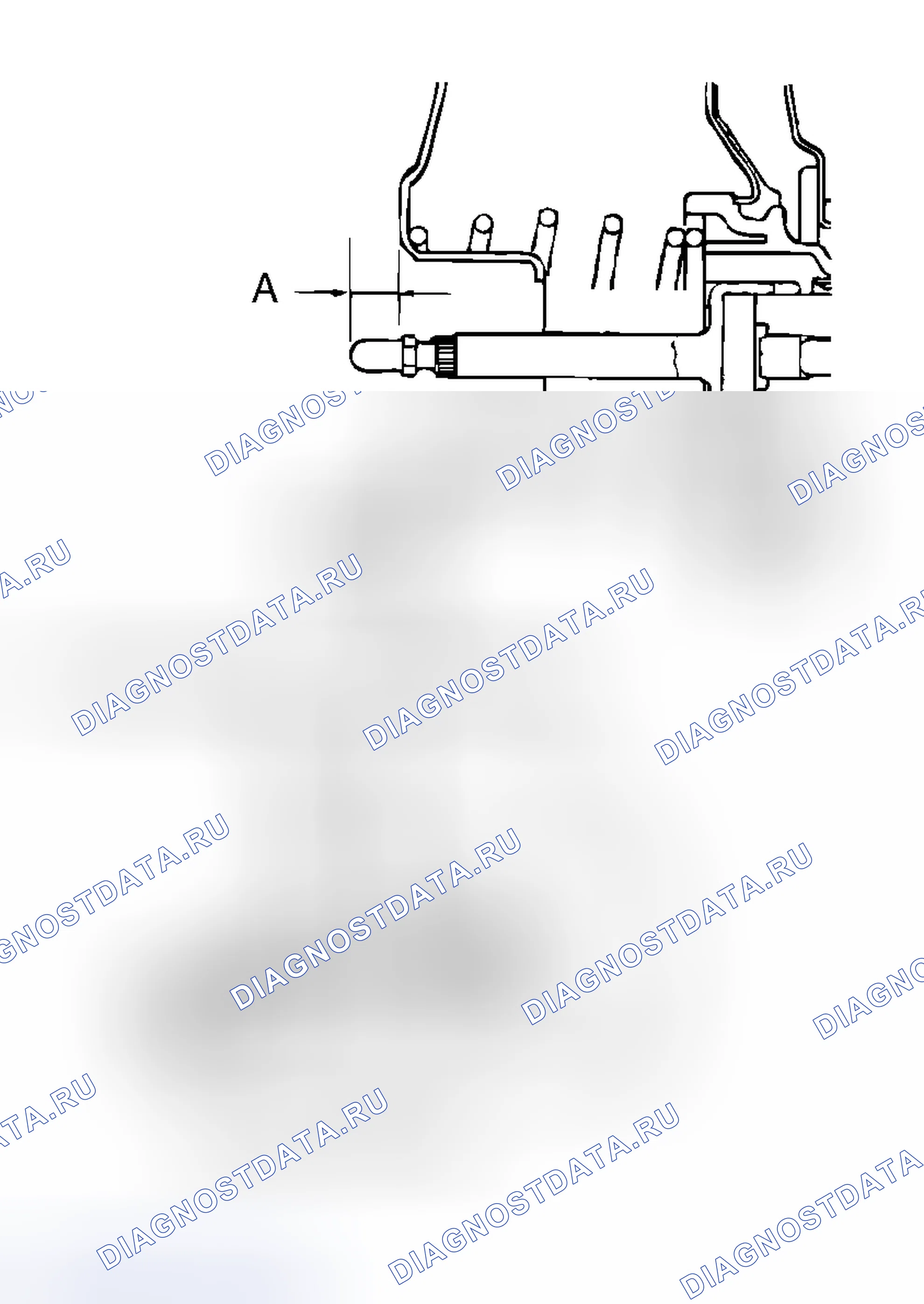 Рис. 129: >> B <<ПРОВЕРКА И РЕГУЛИРОВКА ВЕЛИЧИНЫ ВЫСТУПА ТОЛКАТЕЛЯ. Mitsubishi Lancer Evolution IX