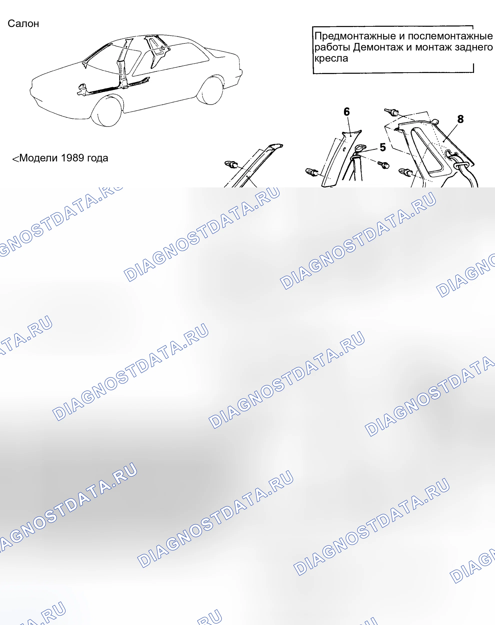 Рис. 20: Демонтаж и монтаж. Mitsubishi Galant VI