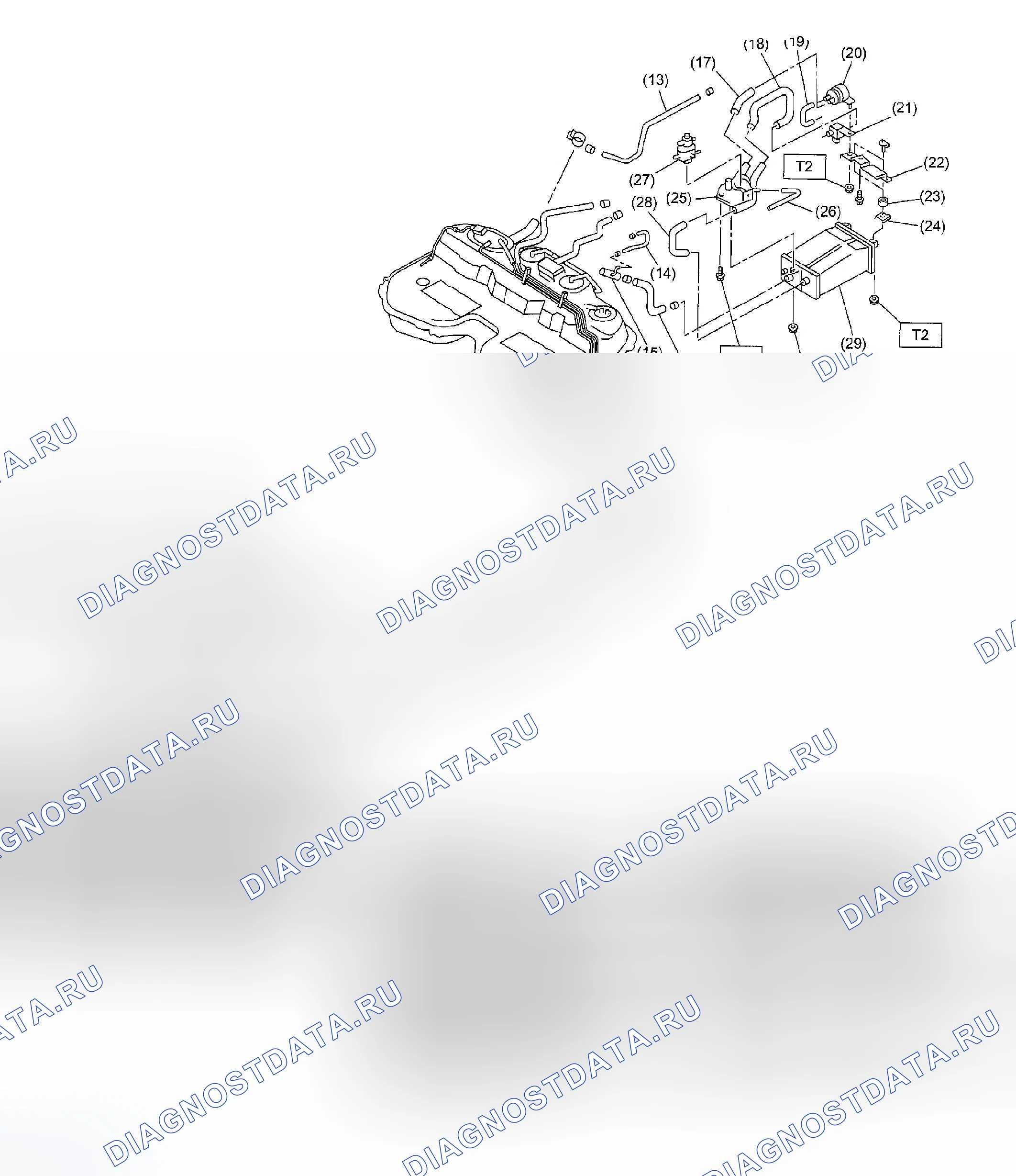 Рис. 134: ТОПЛИВОПРОВОД. Subaru Impreza GD/GC/GG рестайлинг