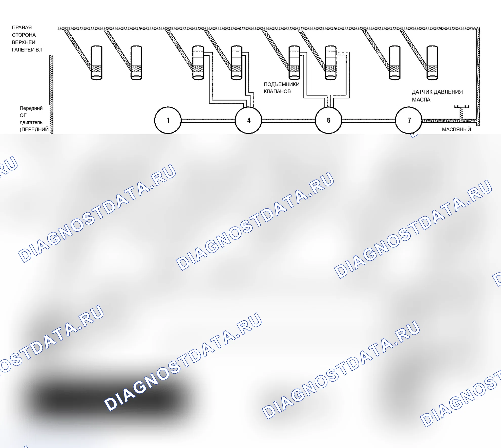 Рис. 58: Описание смазки (основное давление ниже 65 фунт/кв. дюйм - DoD Off). Pontiac Grand Prix VII