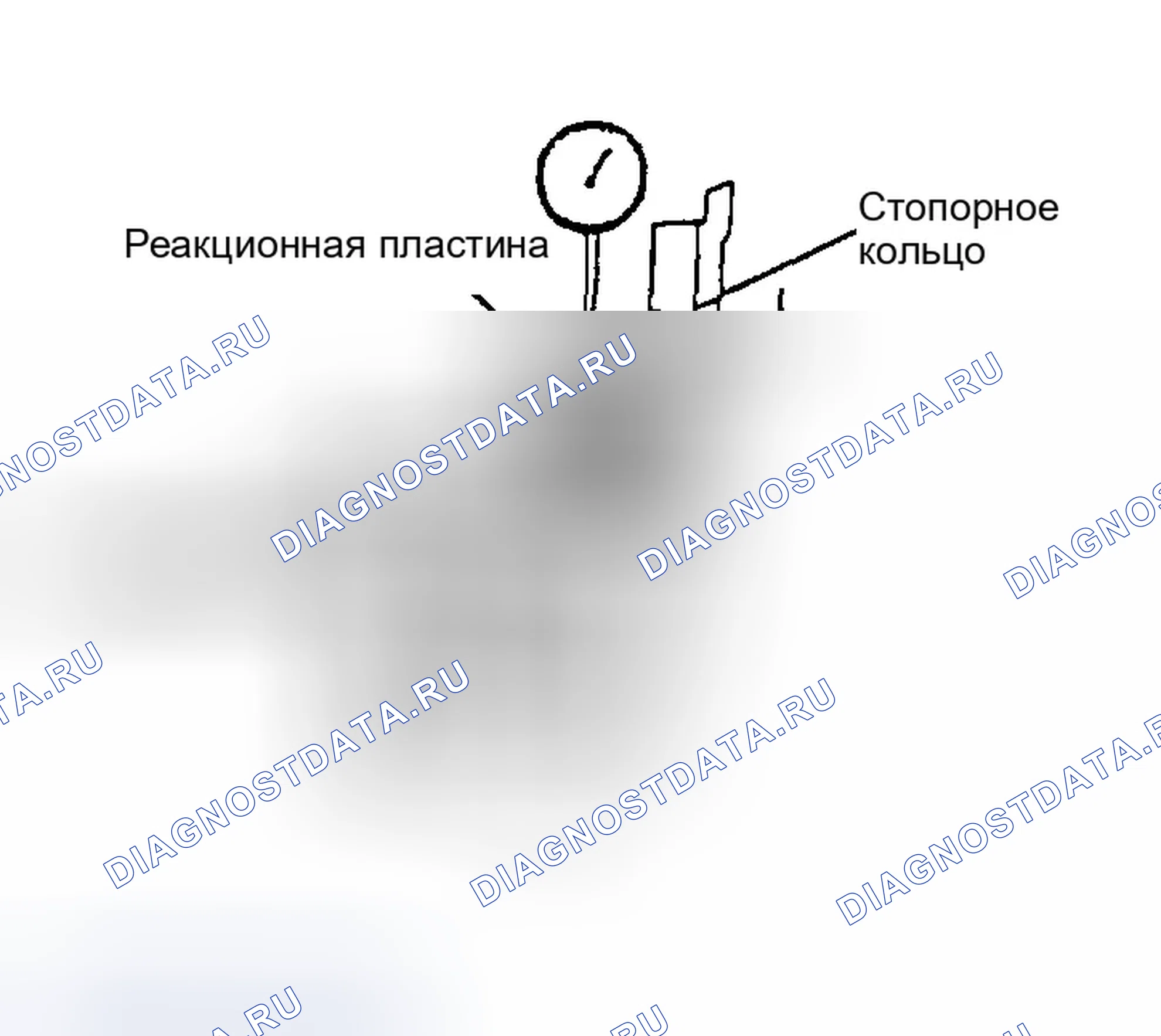 Рис. 82: Измерение торцевого люфта пластины реакции тормоза. Hyundai Elantra III
