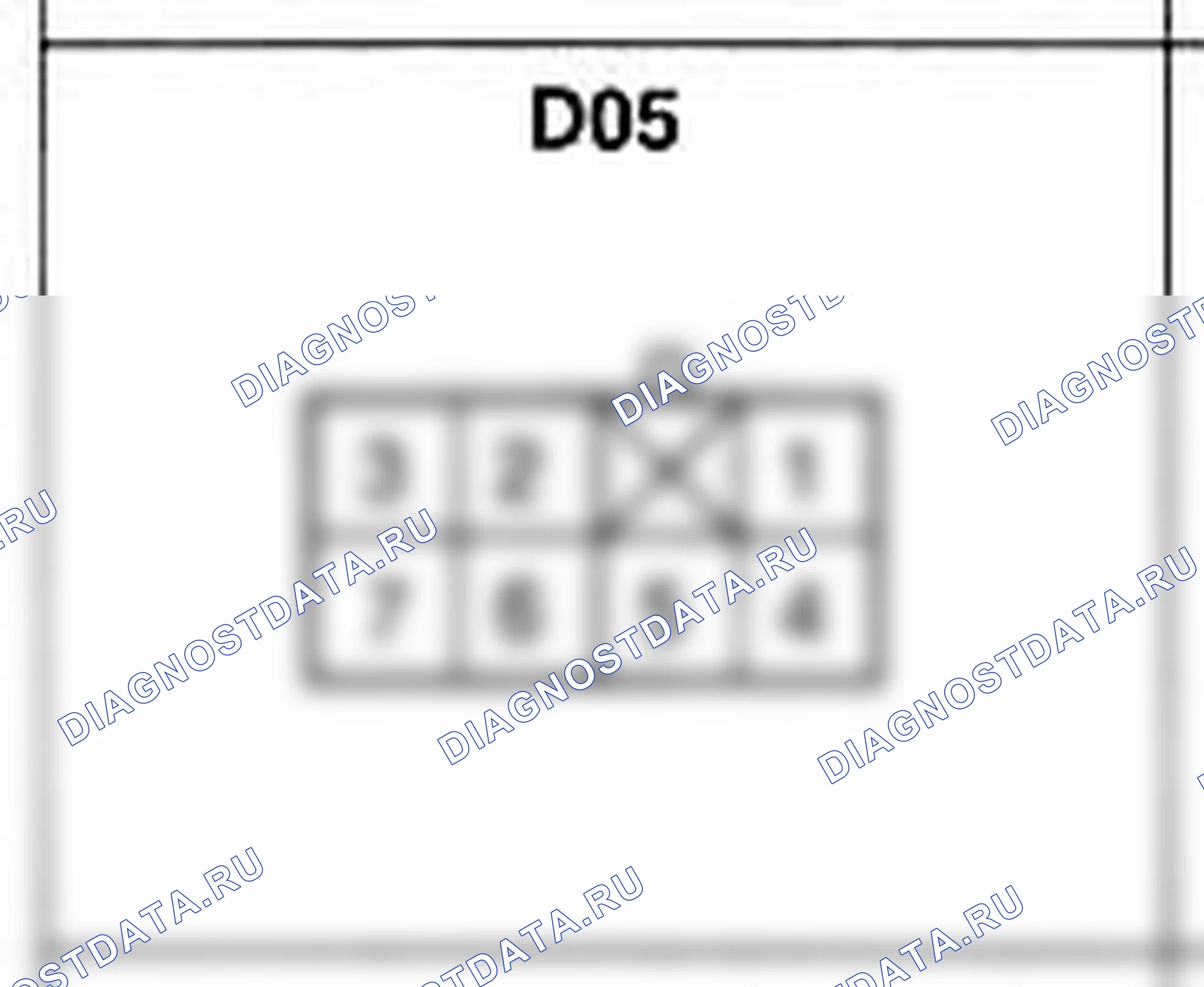 Распиновка разъёма D05 — дверного жгута. Hyundai H-1 A1