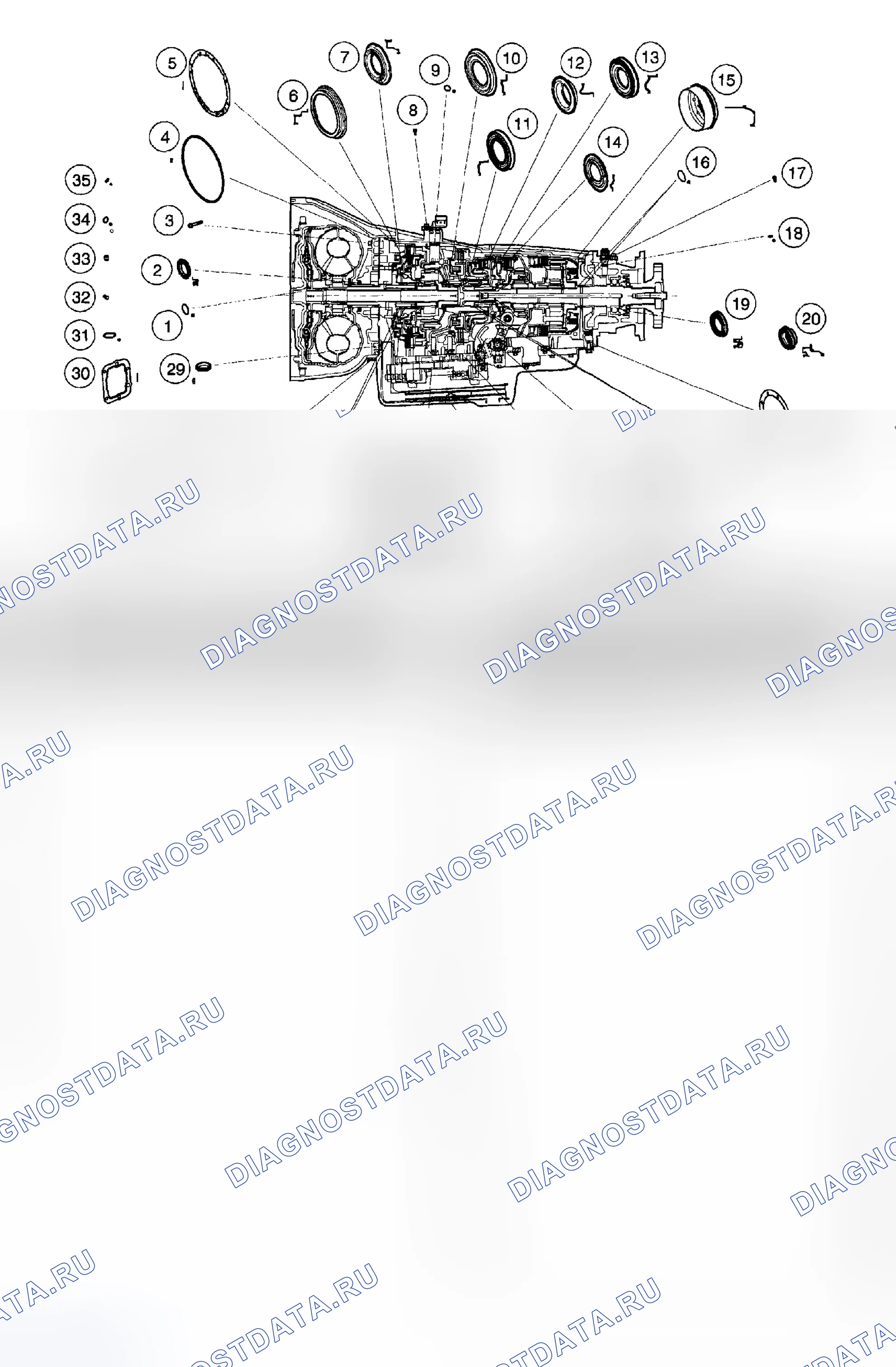 Рис. 2644: ЛОКАТОР УПЛОТНЕНИЙ, КОЛЕЦ И ПРОКЛАДОК. Ford Pickup F250 Super Duty I