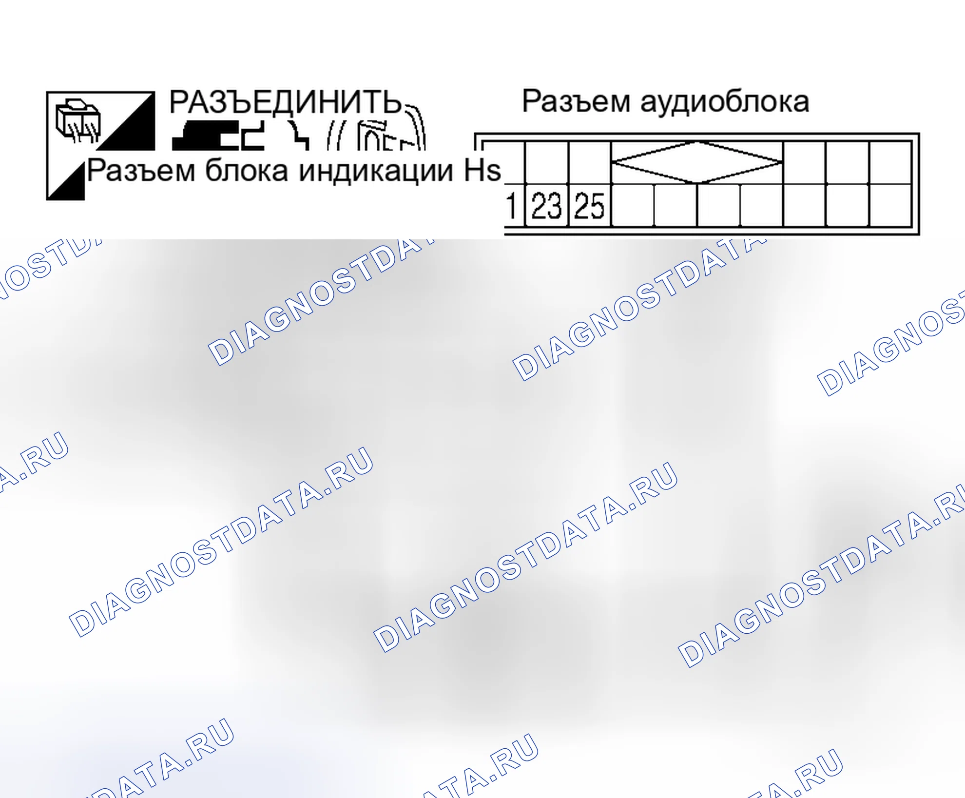 Рис. 19: Проверка линии аудиосвязи. Honda Prelude I
