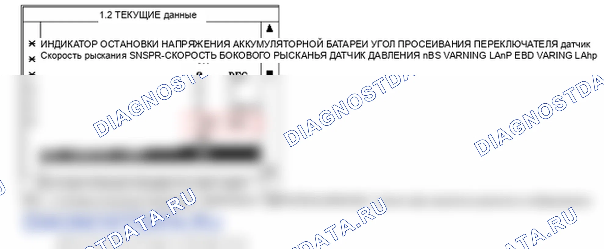 Данные диагностического сканера — C1235. Hyundai Santa Fe CM