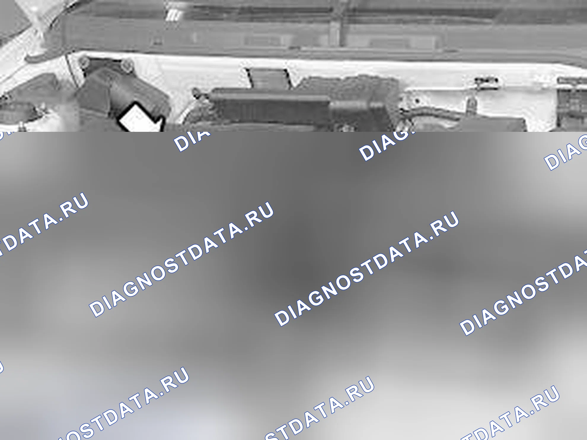 Рис. 734: Установка компонентов моторного отсека. Volvo V40 I рестайлинг