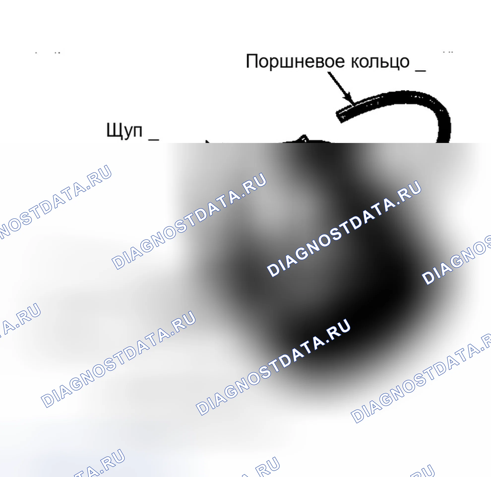 Рис. 15: Измерение бокового зазора поршневого кольца Убедитесь, что кольцевые канавки чистые.. Dodge Ram Van II