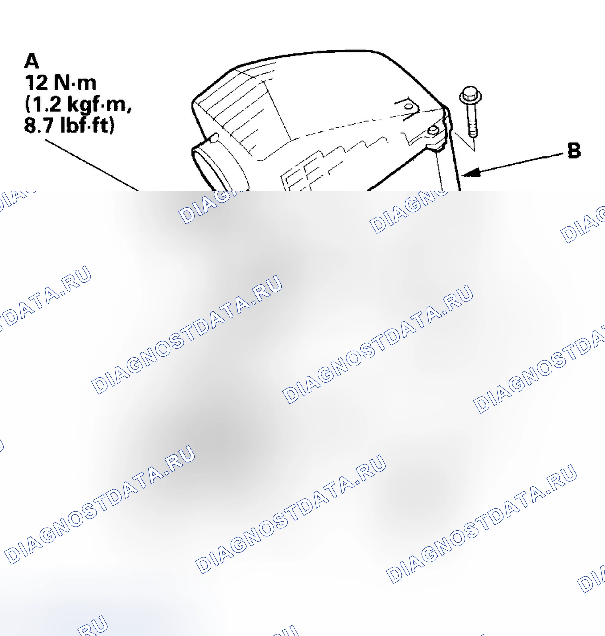 Рис. 300: Демонтаж/монтаж воздухоочистителя. Honda Odyssey III