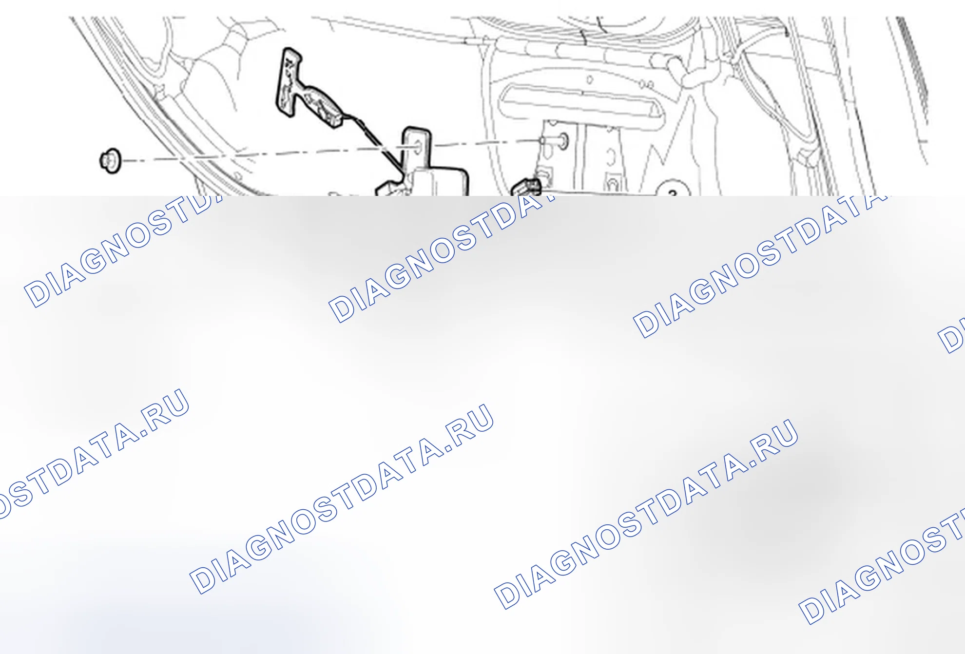 Рис. 122: Защелка крышки багажного отделения. Ford Taurus VI