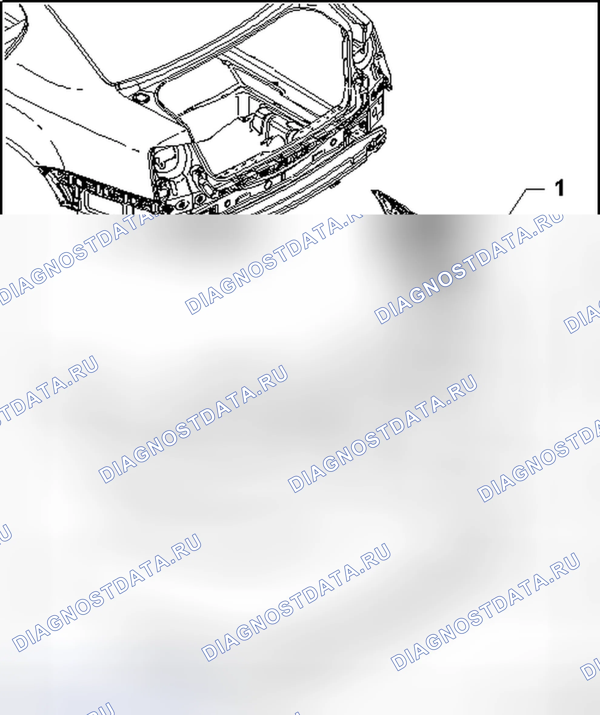 Рис. 411: КРЕПЛЕНИЯ КРЫШКИ ЗАДНЕГО БАМПЕРА. Volkswagen Passat B6