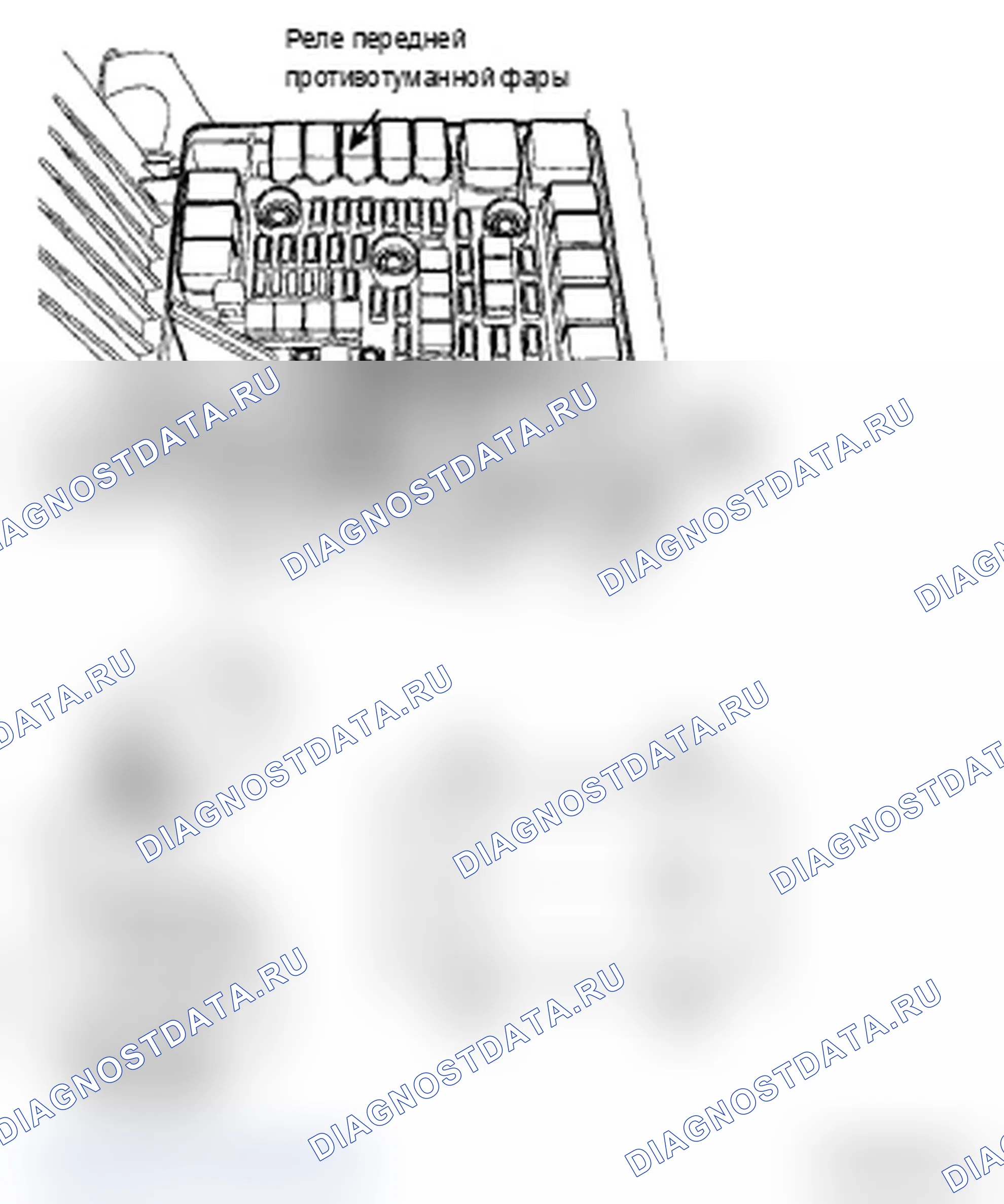 Рис. 34: РЕЛЕ ПЕРЕДНЕЙ ПРОТИВОТУМАННОЙ ФАРЫ. Hyundai Santa Fe II