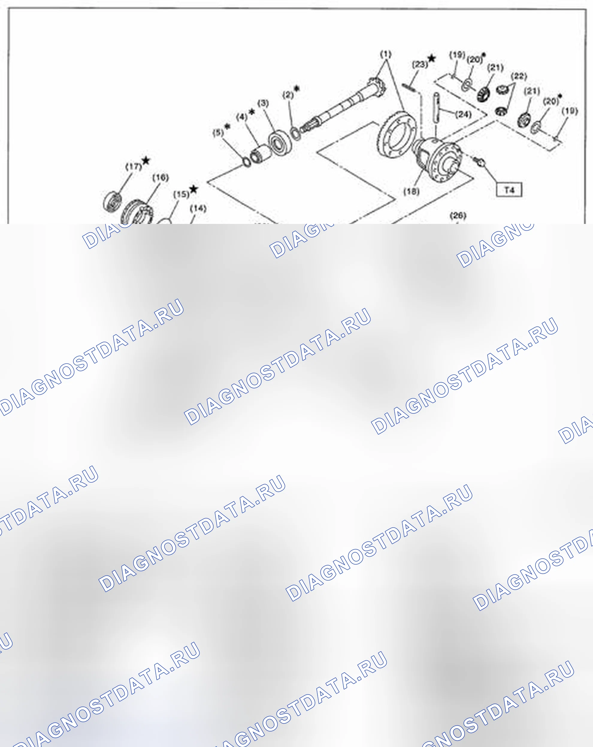Рис. 80: ЗАДНИЙ ДИФФЕРЕНЦИАЛ (VA2-TYPE). Subaru Legacy BM/BR