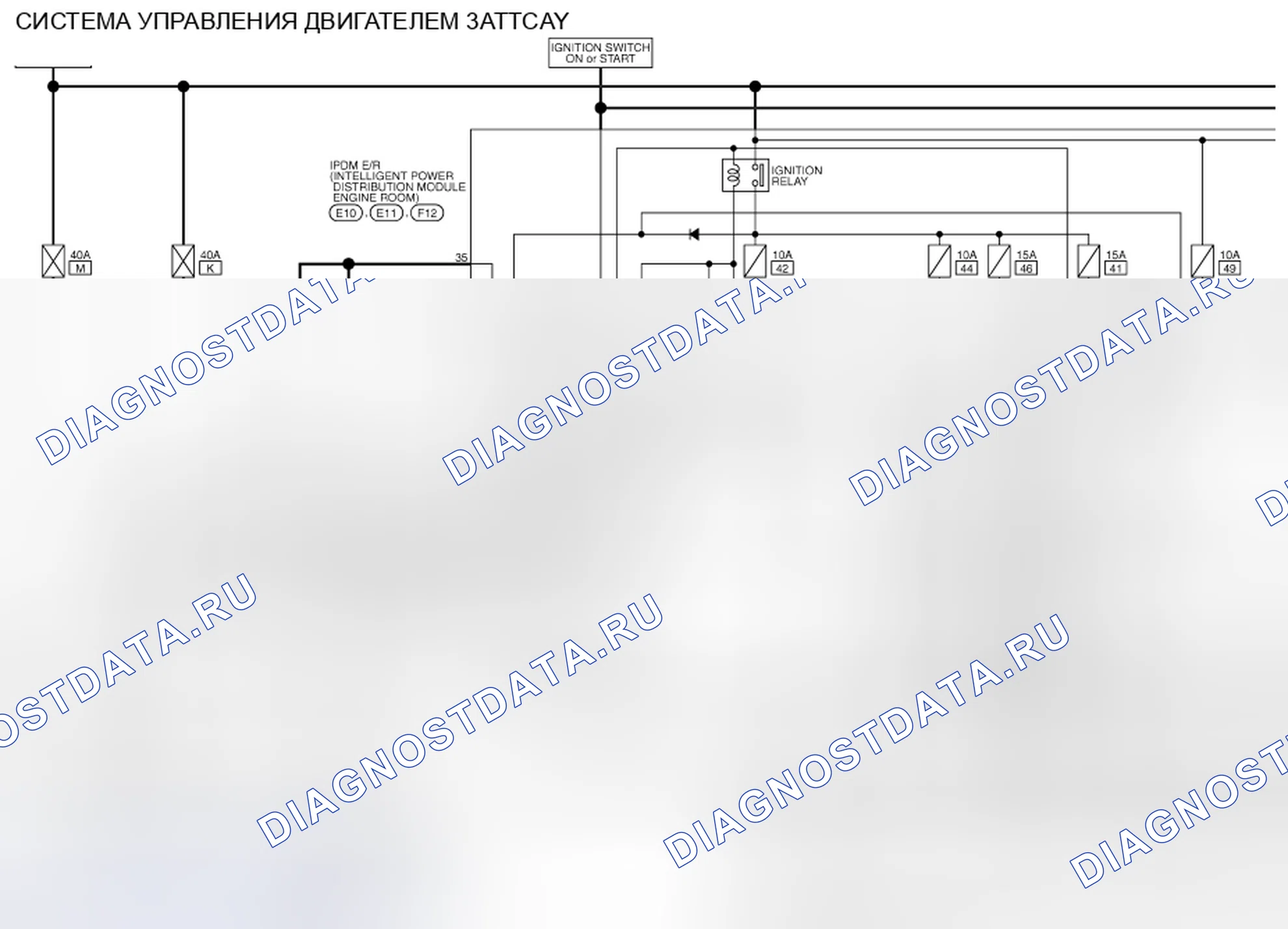 Рис. 39: электросхема. Nissan Quest IV