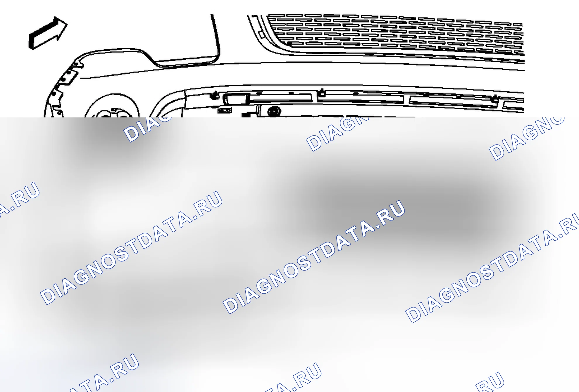 Рис. 53: Замена кронштейна передней панели бампера (Acadia). Chevrolet Traverse I