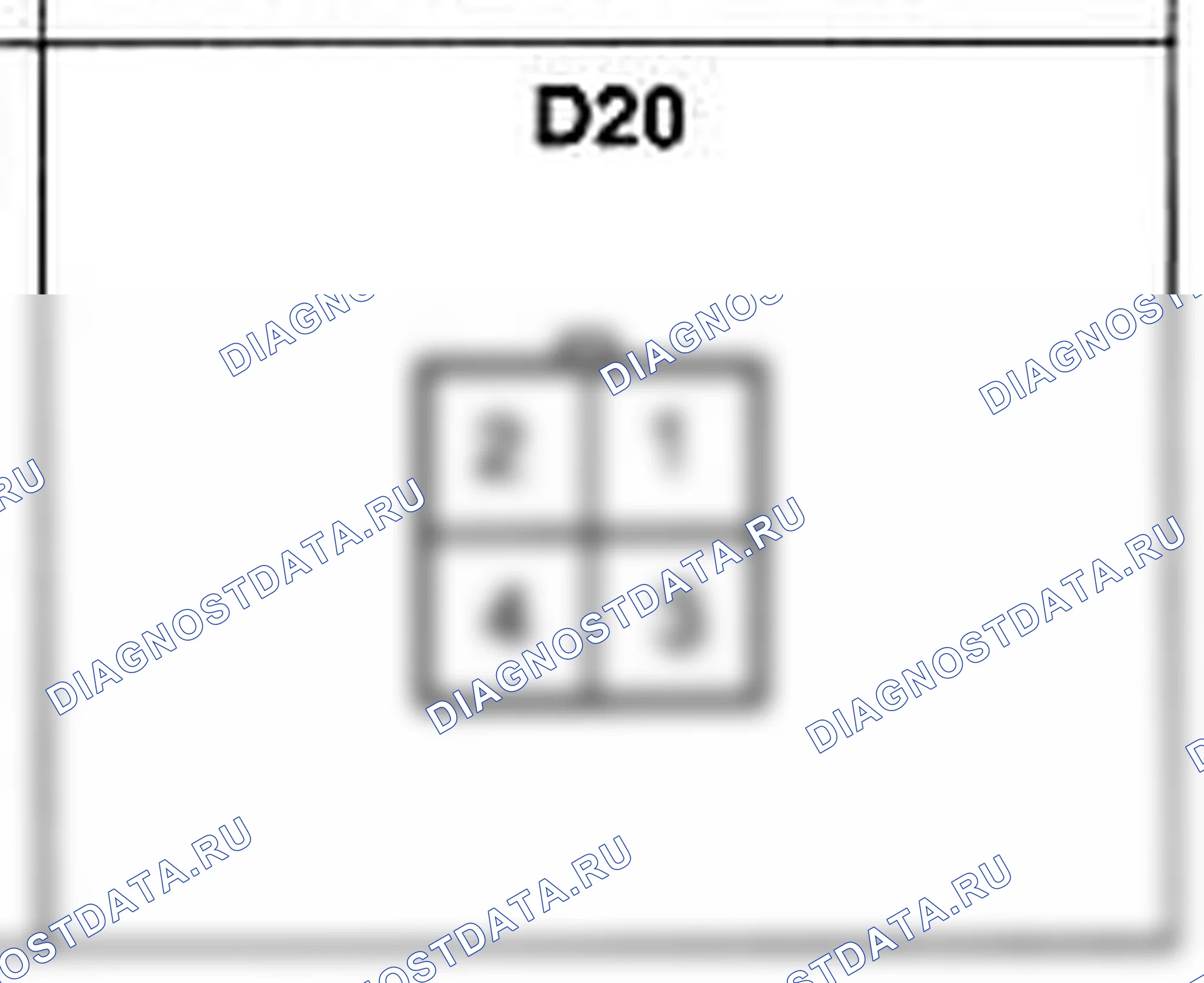 Распиновка разъёма D20 — дверного жгута. Hyundai Accent LC