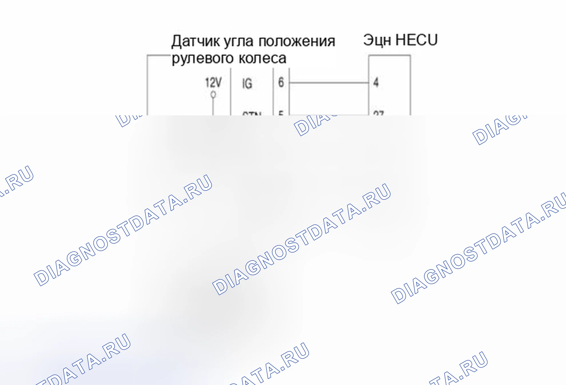 Рис. 117: Принципиальная схема (датчик угла скорости рулевого колеса). Hyundai Accent IV