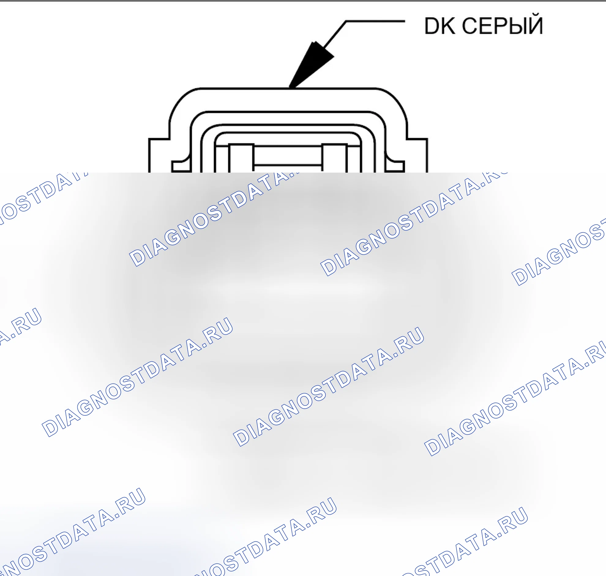 Рис. 128: Вид с торца разъема катушки зажигания 3 (газ). Dodge Caliber I