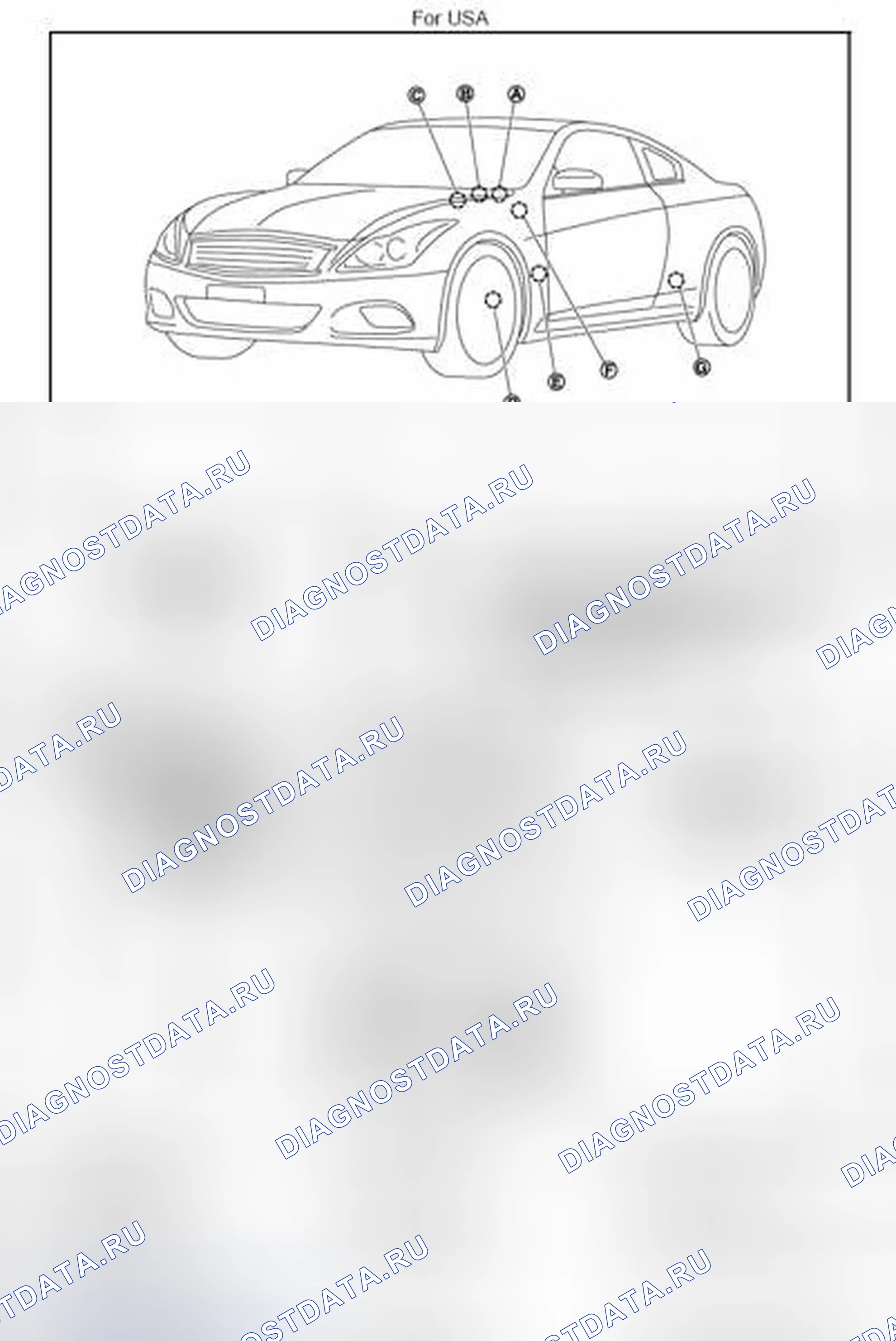 Рис. 66: Расположение компонентов. Infiniti G37 IV рестайлинг