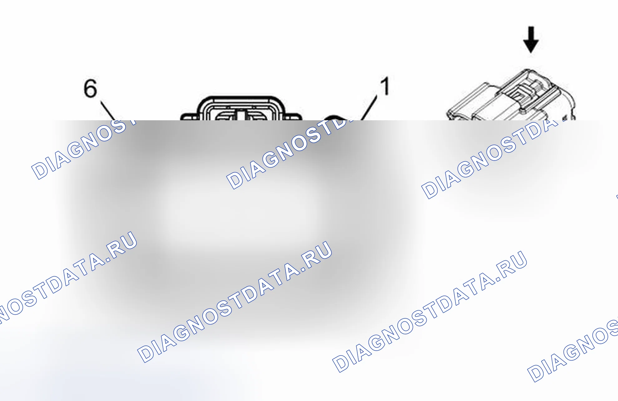 Рис. 287: Жгут передней лампы X110 к жгуту левой фары (T4f с Tuj). Cadillac ATS I