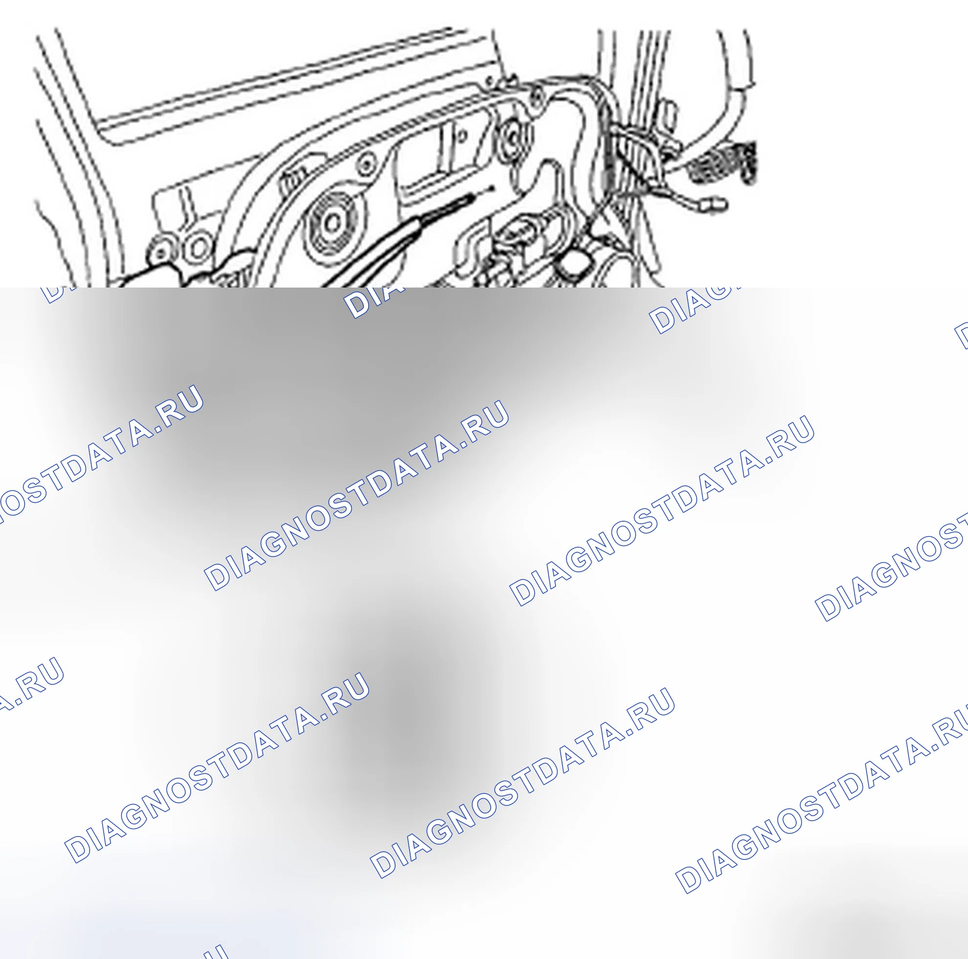Рис. 31: ПРИВОД ЗАМКА ПЕРЕДНЕЙ ДВЕРИ. Hyundai Elantra IV