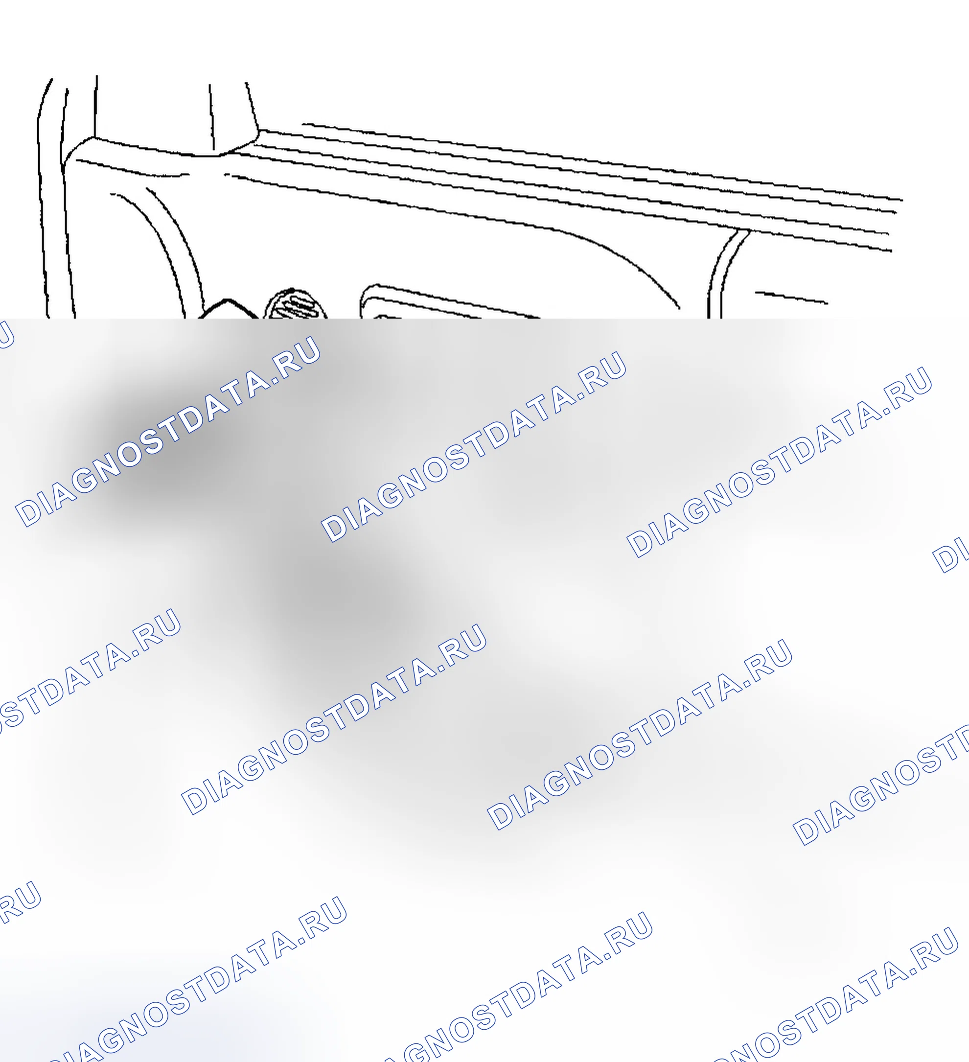Рис. 3: Демонтаж и монтаж (со стороны переднего пассажирского сиденья). Isuzu Axiom I