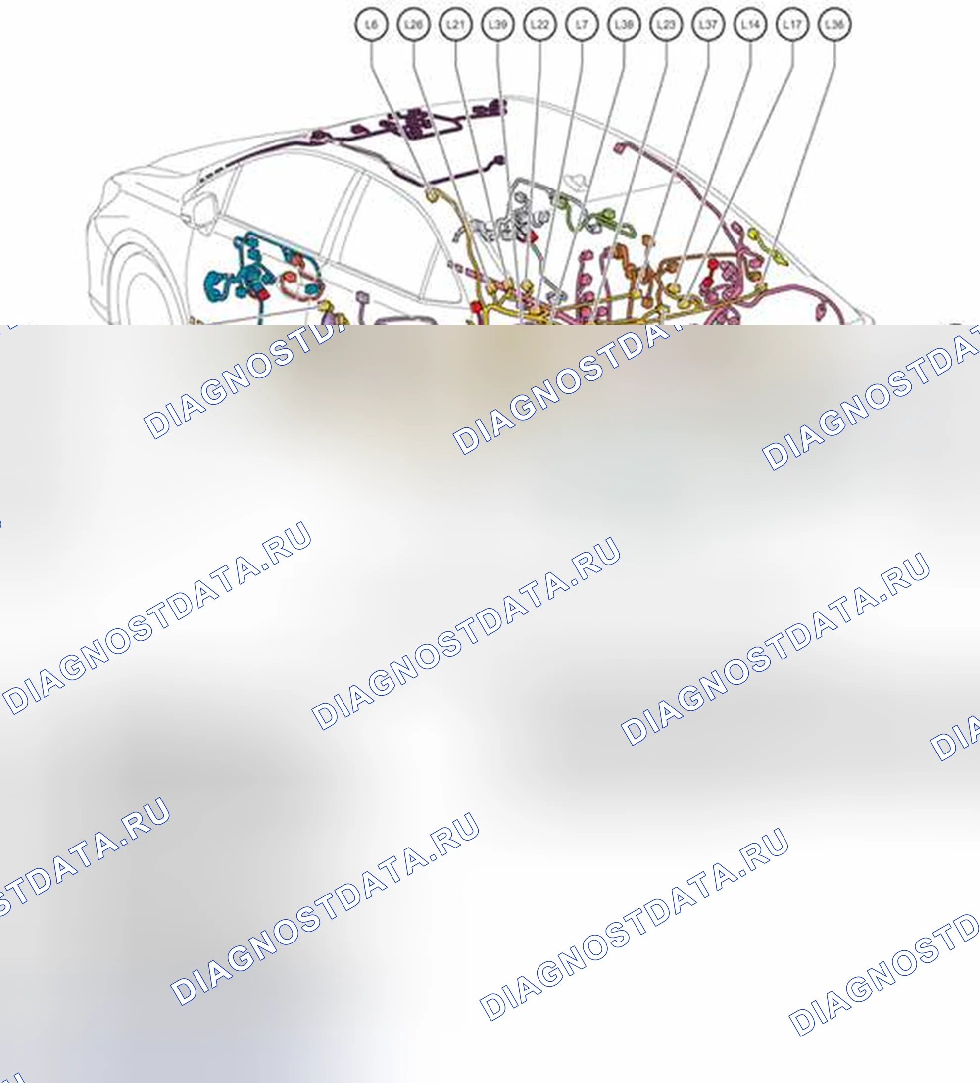 Рис. 502: Положение деталей в корпусе. Honda Accord V