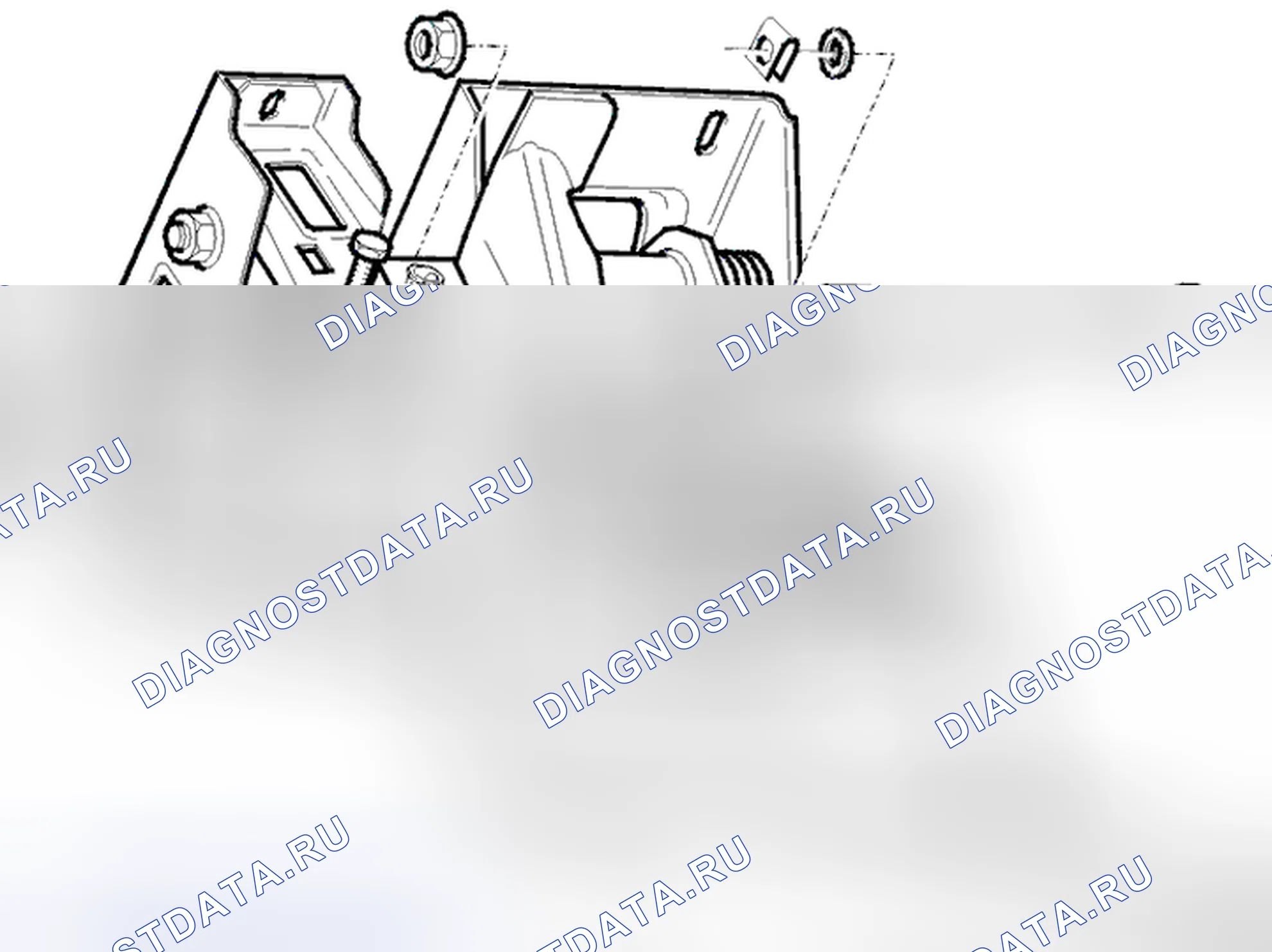 Рис. 9: Снятие креплений для крышки педали. Volvo S40 I рестайлинг