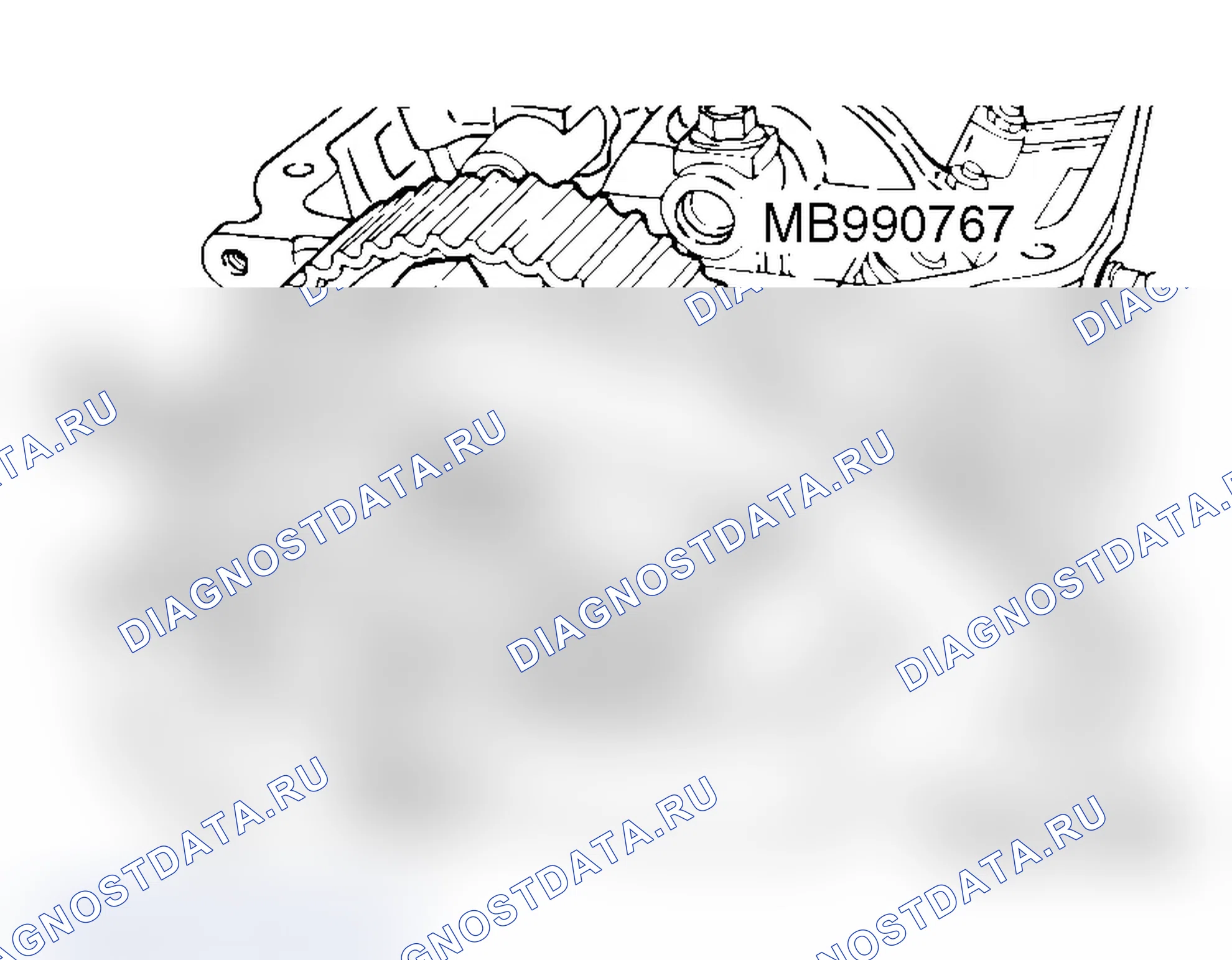 Рис. 238: <<B>> ОСЛАБЛЕНИЕ БОЛТА ЗВЕЗДОЧКИ РАСПРЕДЕЛИТЕЛЬНОГО ВАЛА. Mitsubishi Lancer Evolution IX