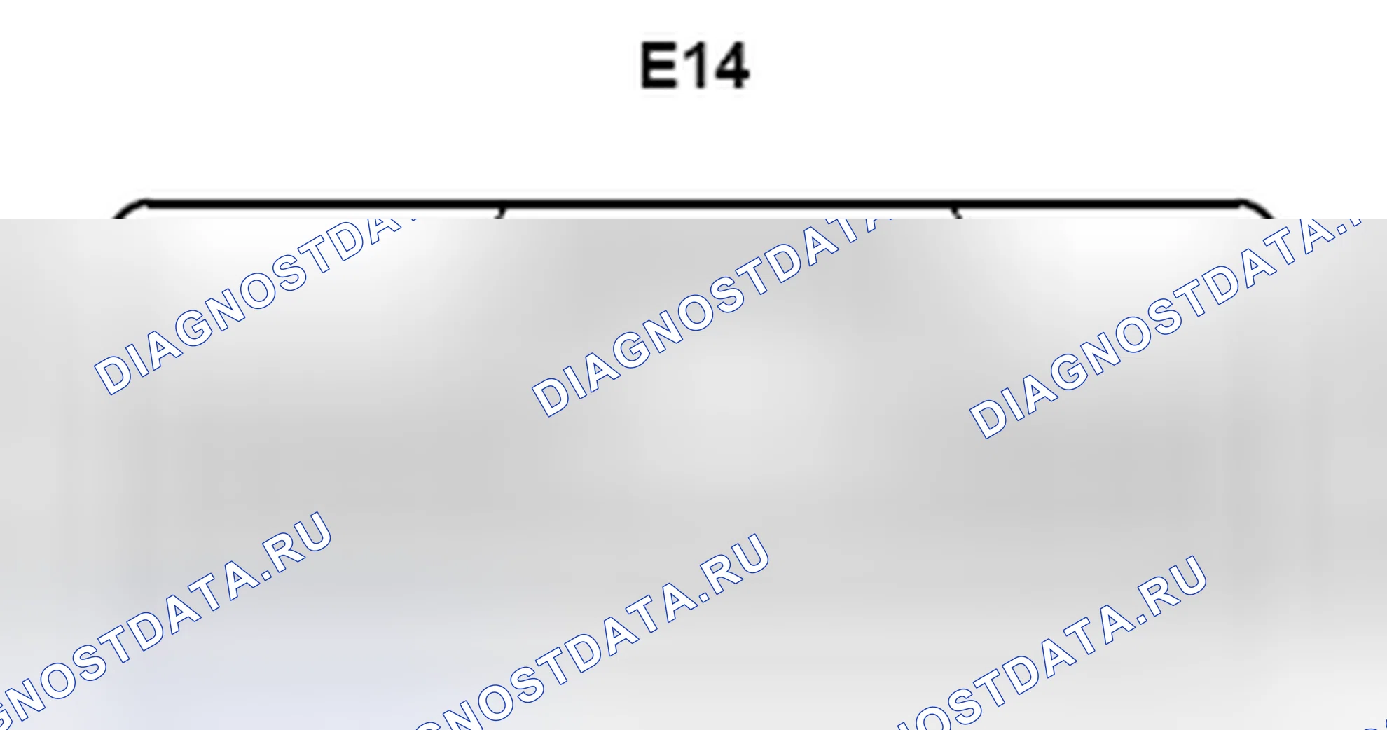 Рис. 504: Сертификация Вид с торца разъема ECU (E14). Lexus ES XV40