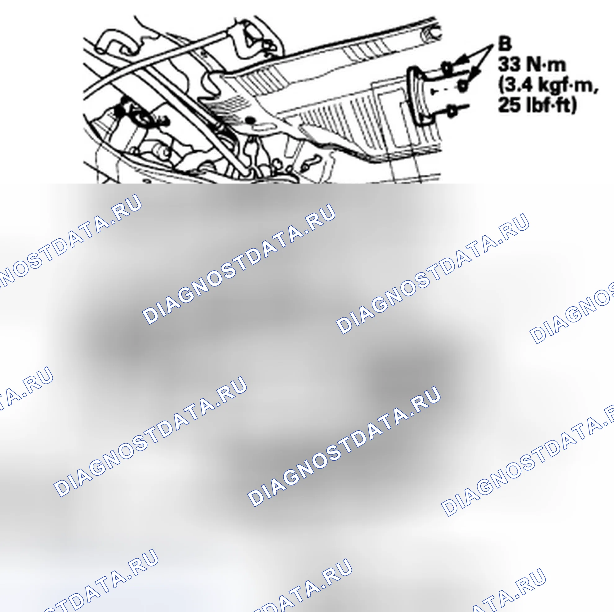 Рис. 2: Демонтаж / монтаж каталитического нейтрализатора. Honda CR-V III
