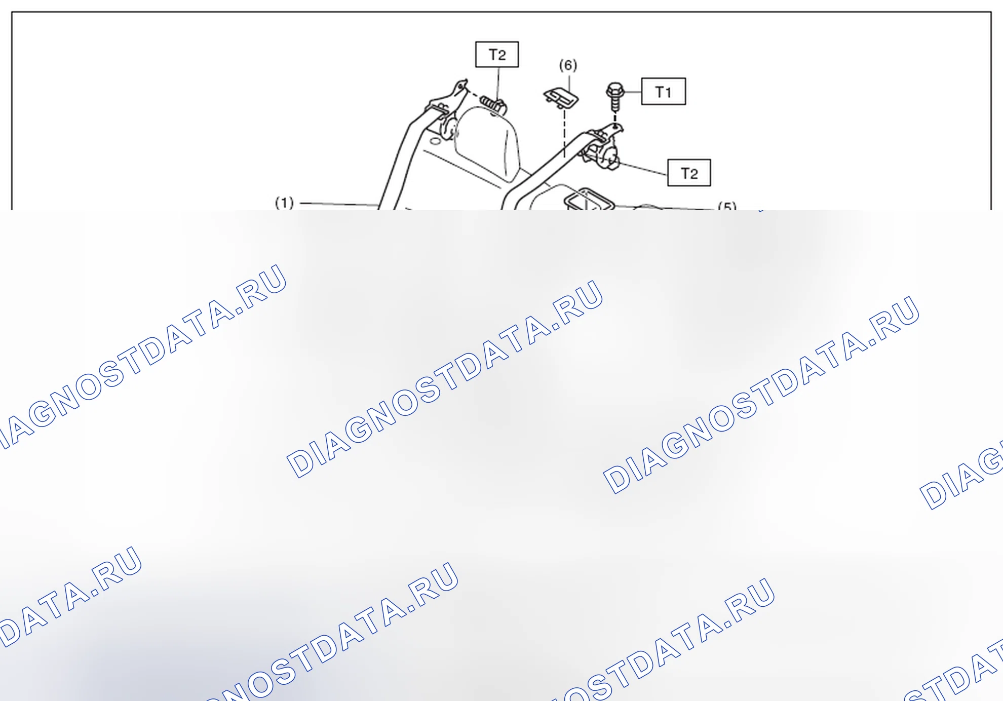 Рис. 8: ЗАДНИЙ РЕМЕНЬ БЕЗОПАСНОСТИ (4-ДВЕРНАЯ МОДЕЛЬ). Subaru Impreza GK
