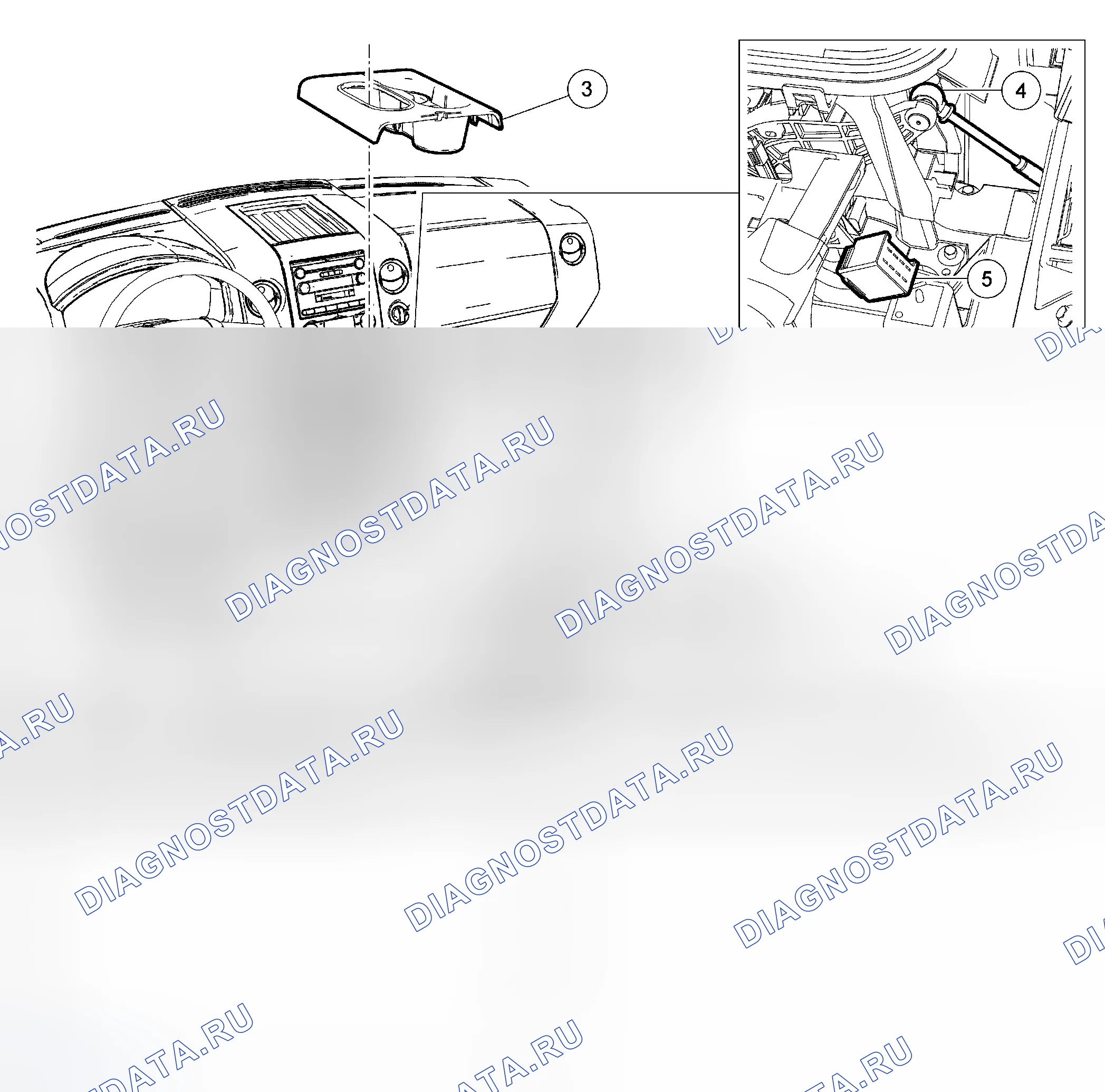 Рис. 203: Консоль - пол. Ford Pickup F350 Super Duty 