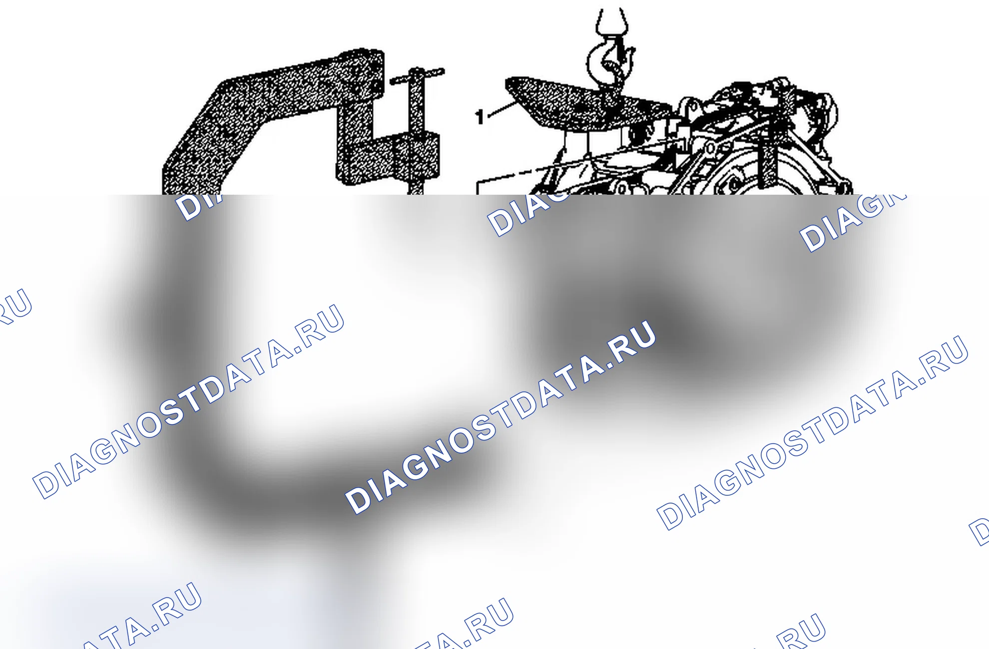 Рис. 466: Монтаж подъемной плиты и удерживающего приспособления. Pontiac G6 I final
