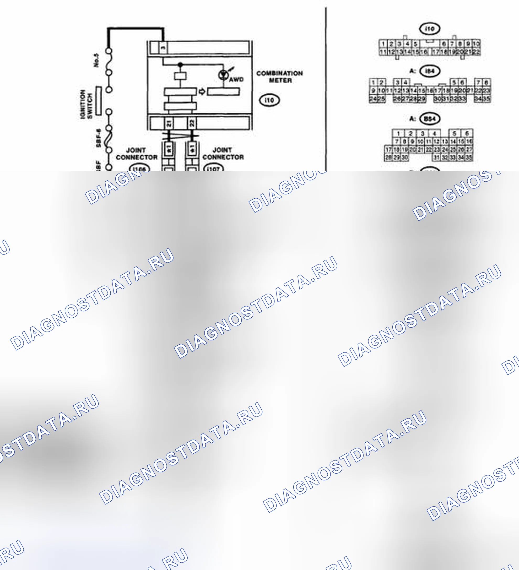 Рис. 135: электросхема. Subaru Legacy BL/BP рестайлинг