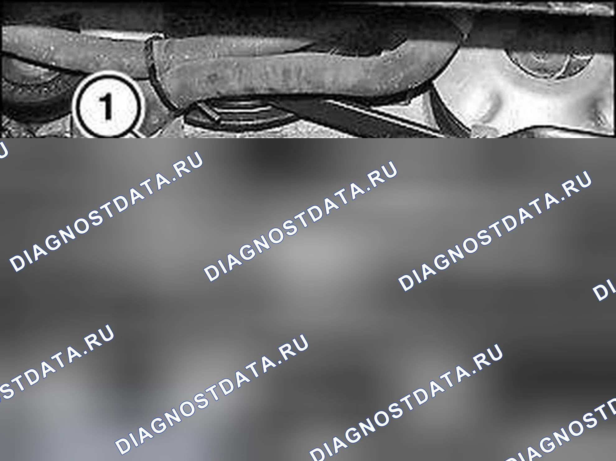 Рис. 55: Отсоедините болты Banjo (1) и снимите линии давления (2) с колебательного двигателя. BMW X5 E70