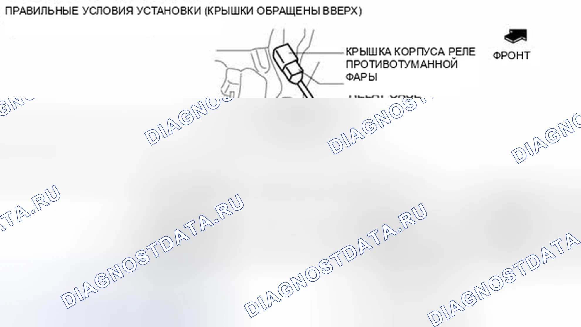 Рис. 28: Примечание по установке реле передней противотуманной фары. Mazda 3 BL рестайлинг
