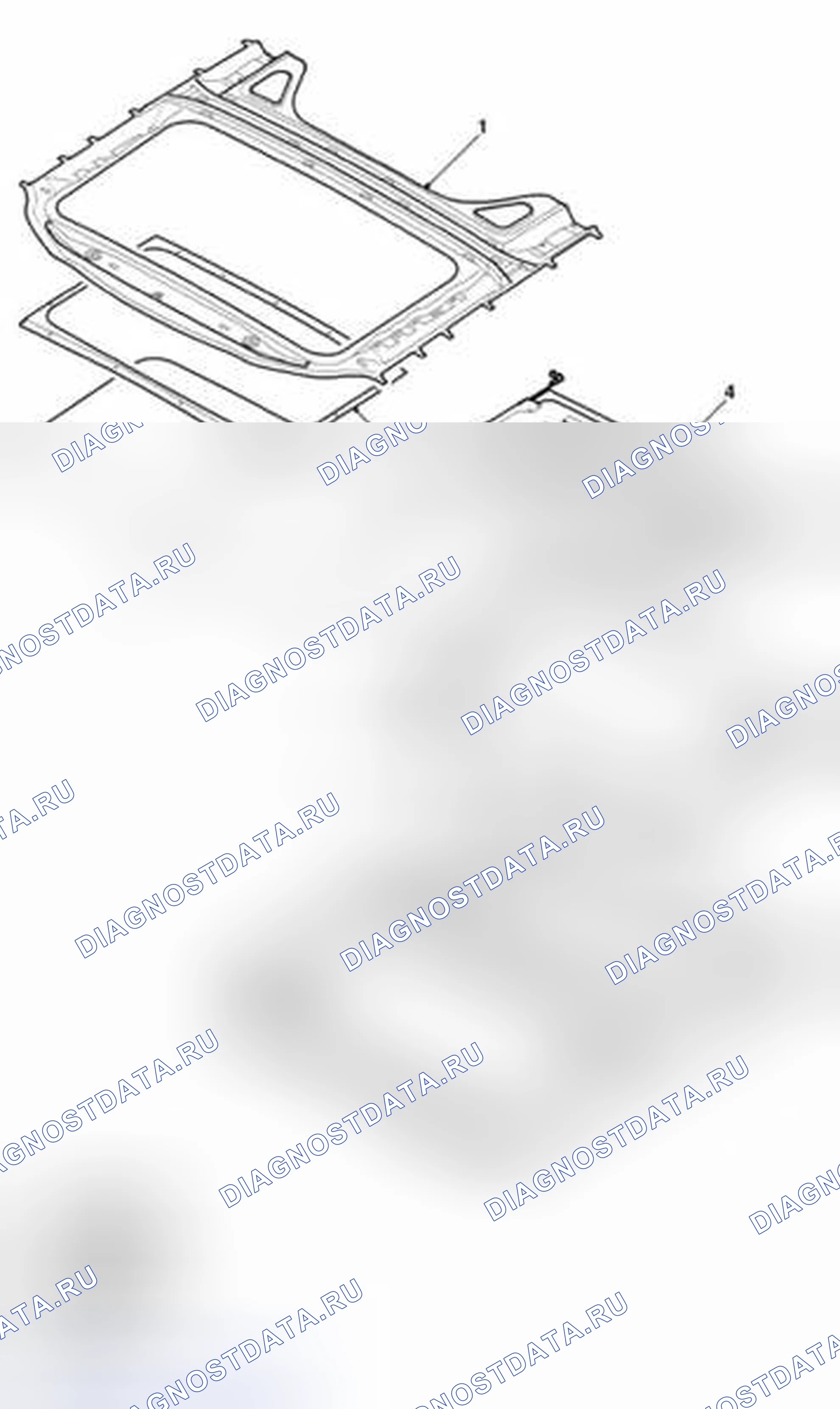 Рис. 14: План крыши. Land Rover Range Rover L322