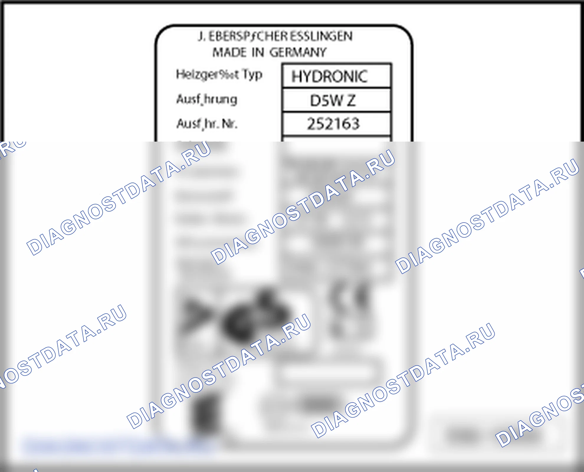 Auxiliary отопитель -D5W- Z (supplementary отопитель), vehicles 06.2000 ▸. SEAT Alhambra I