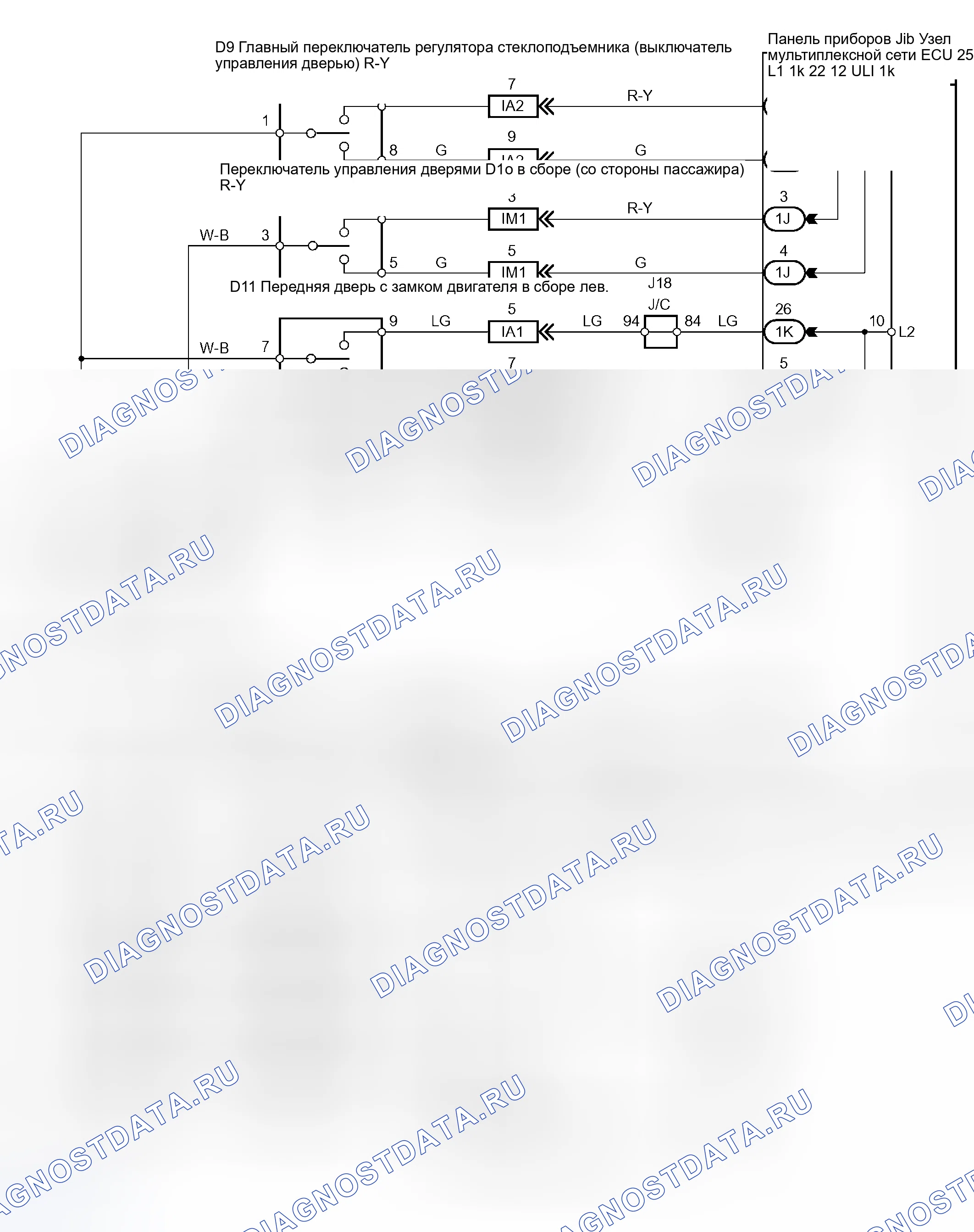 Рис. 34: электросхема. Toyota Sienna II